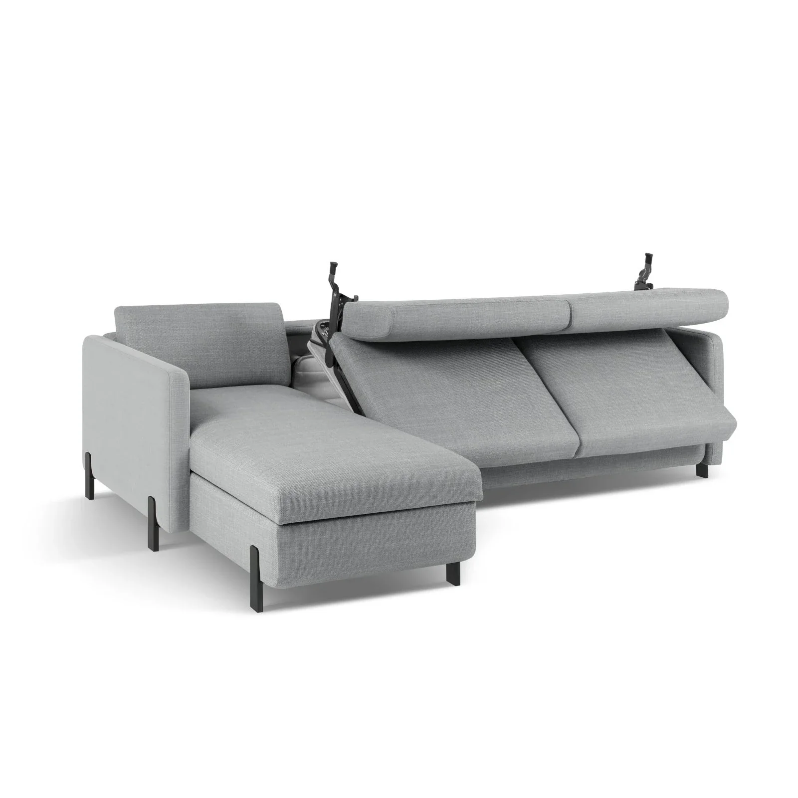 Gloria 4-Sitzer Ecksofa Links, ausklappbar, mit Schlaffunktion, mit Bezug aus Samt oder Strukturstoff, 280x170 cm - Image 32