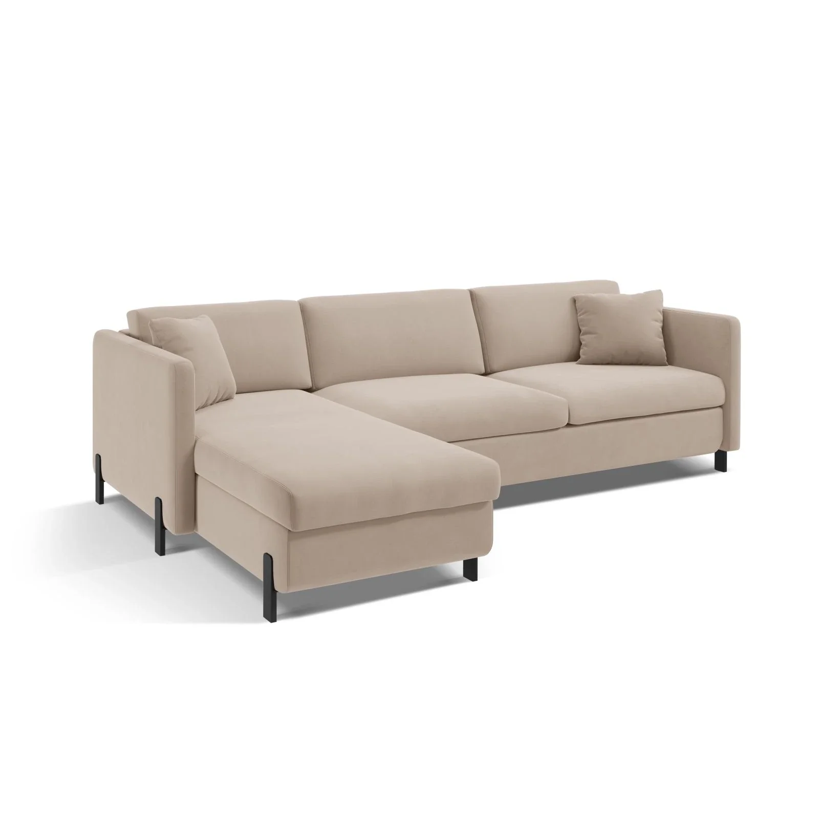Gloria 4-Sitzer Ecksofa Links, ausklappbar, mit Schlaffunktion, mit Bezug aus Samt oder Strukturstoff, 280x170 cm - Image 53
