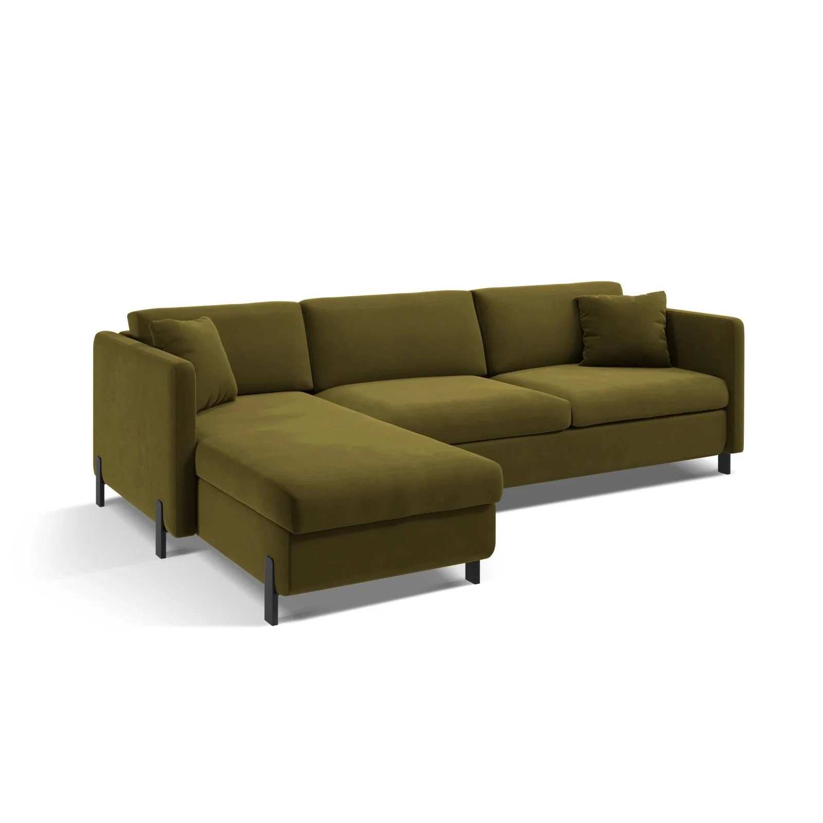 Gloria 4-Sitzer Ecksofa Links, ausklappbar, mit Schlaffunktion, mit Bezug aus Samt oder Strukturstoff, 280x170 cm - Image 71