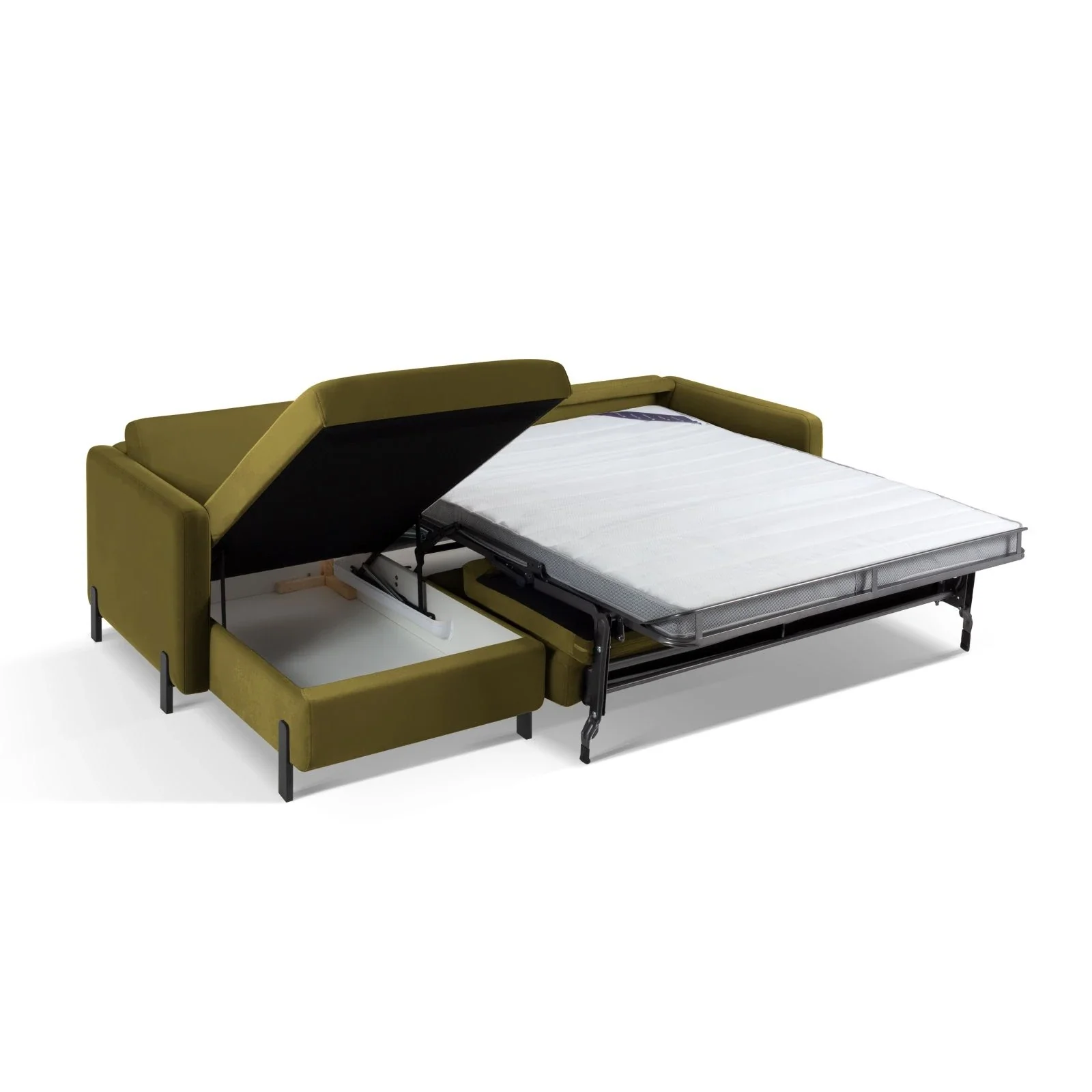 Gloria 4-Sitzer Ecksofa Links, ausklappbar, mit Schlaffunktion, mit Bezug aus Samt oder Strukturstoff, 280x170 cm - Image 72