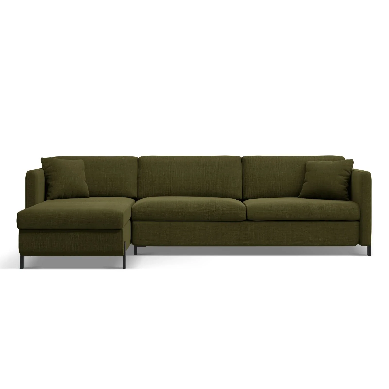 Gloria 4-Sitzer Ecksofa Links, ausklappbar, mit Schlaffunktion, mit Bezug aus Samt oder Strukturstoff, 280x170 cm - Image 8