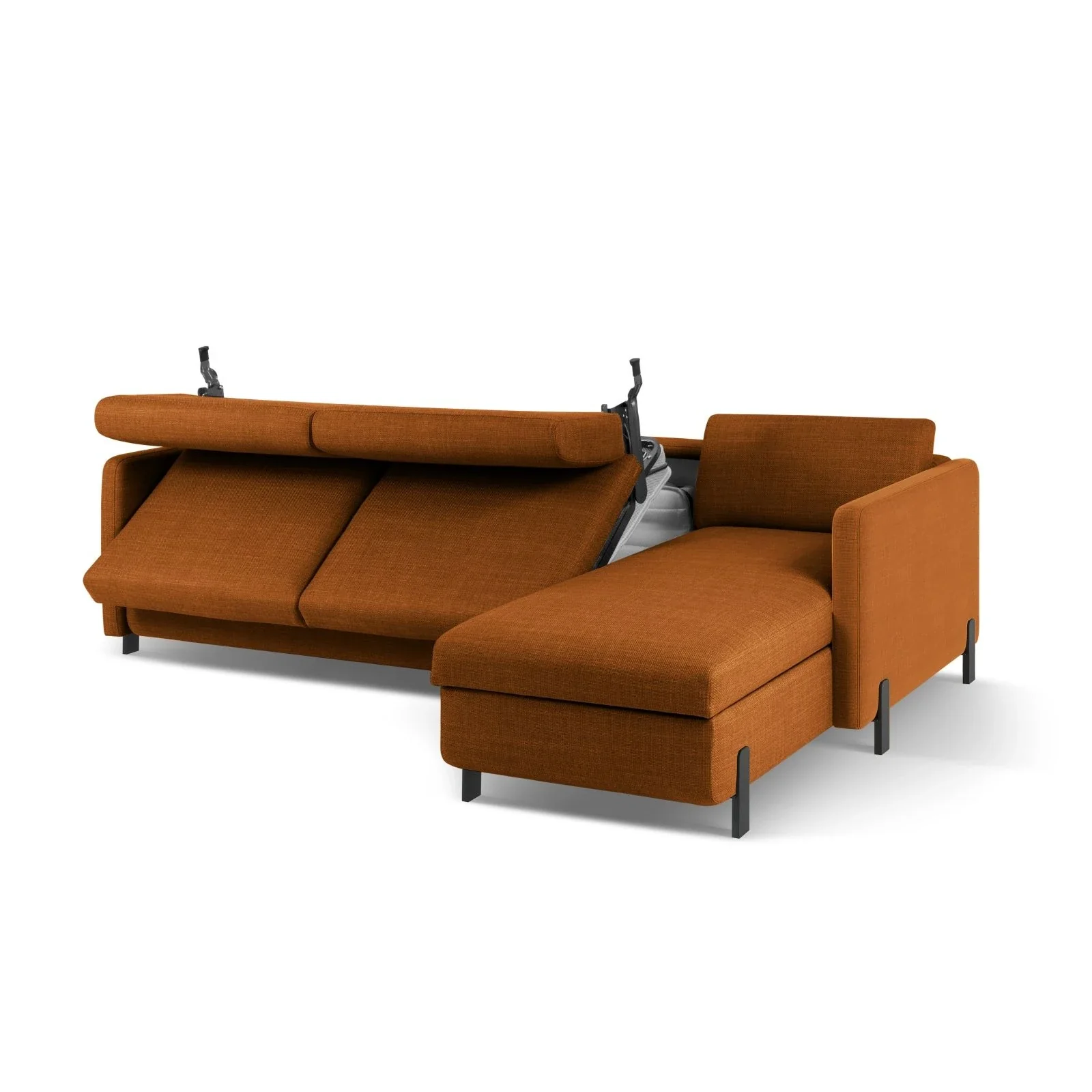 Gloria 4-Sitzer Ecksofa Rechts, ausklappbar, mit Schlaffunktion, mit Bezug aus Samt oder Strukturstoff, 260x170 cm - Image 18