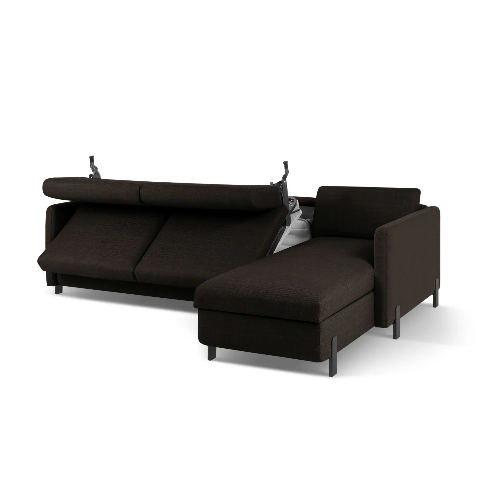 Gloria 4-Sitzer Ecksofa Rechts, ausklappbar, mit Schlaffunktion, mit Bezug aus Samt oder Strukturstoff, 260x170 cm - Image 39