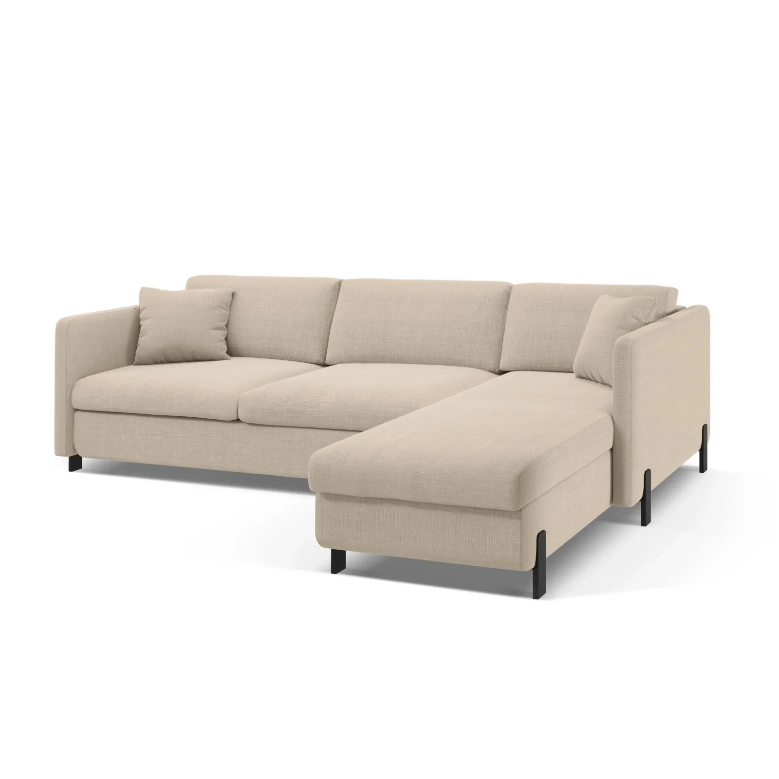 Gloria 4-Sitzer Ecksofa Rechts, ausklappbar, mit Schlaffunktion, mit Bezug aus Samt oder Strukturstoff, 280x170 cm - Image 3