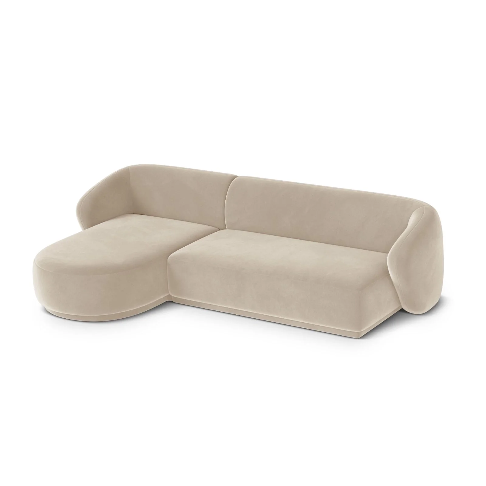 Gomera 4-Sitzer Ecksofa, Linke Seite, aus Samt, 260x155x74 cm - Image 4