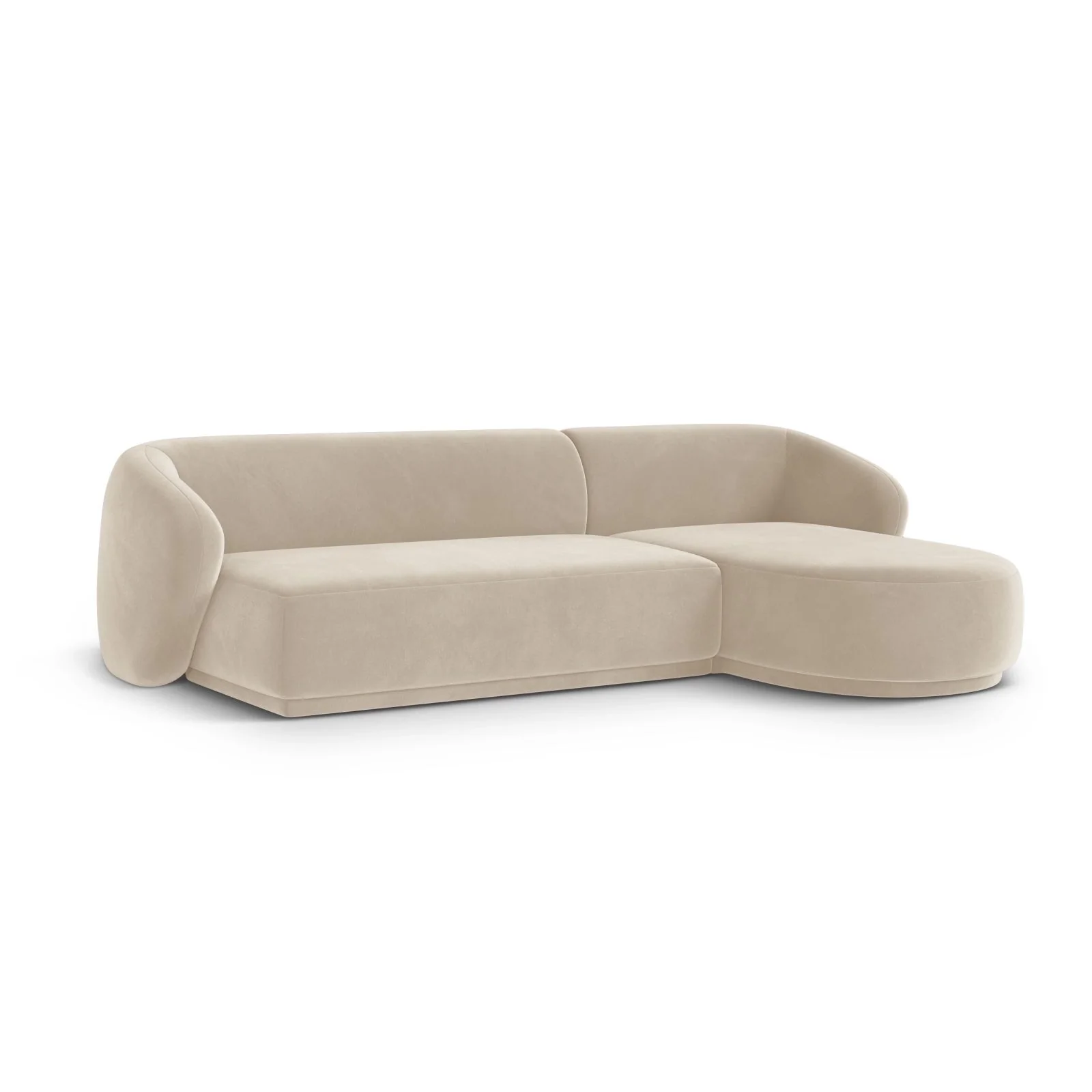 Gomera 4-Sitzer Ecksofa, Rechte Seite, aus Samt, 260x155x74 cm - Image 3