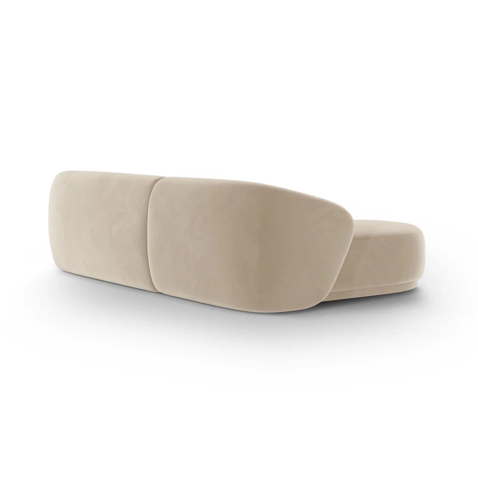 Gomera 4-Sitzer Ecksofa, Rechte Seite, aus Samt, 260x155x74 cm - Image 5