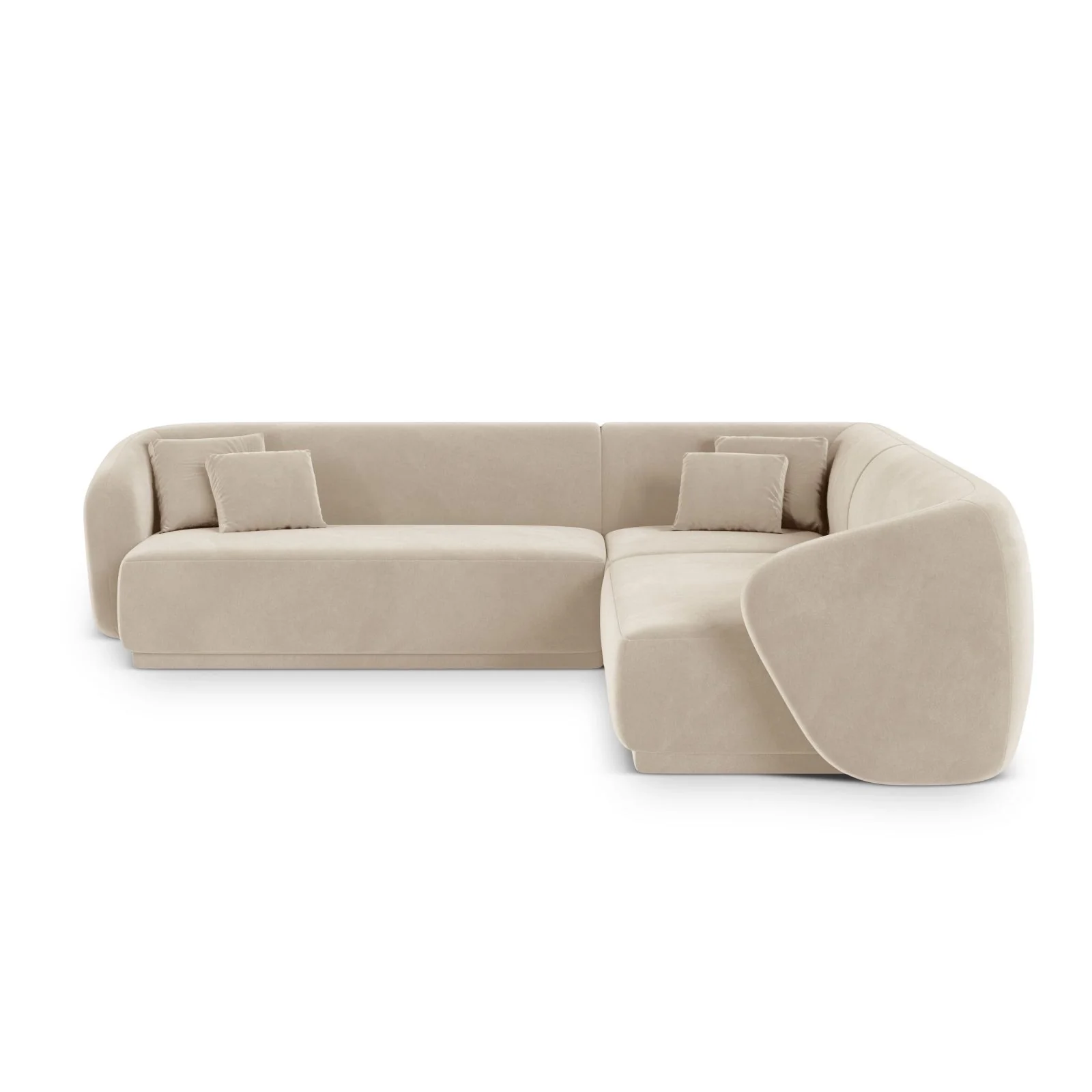 Gomera 5-Sitzer Ecksofa, symmetrisch, aus Samt, 256x256x74 cm - Image 3