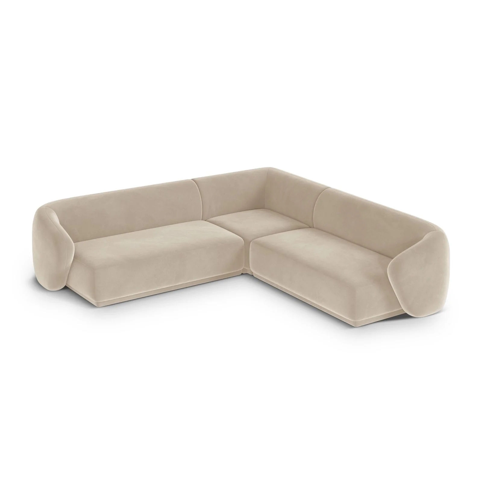Gomera 5-Sitzer Ecksofa, symmetrisch, aus Samt, 256x256x74 cm - Image 4