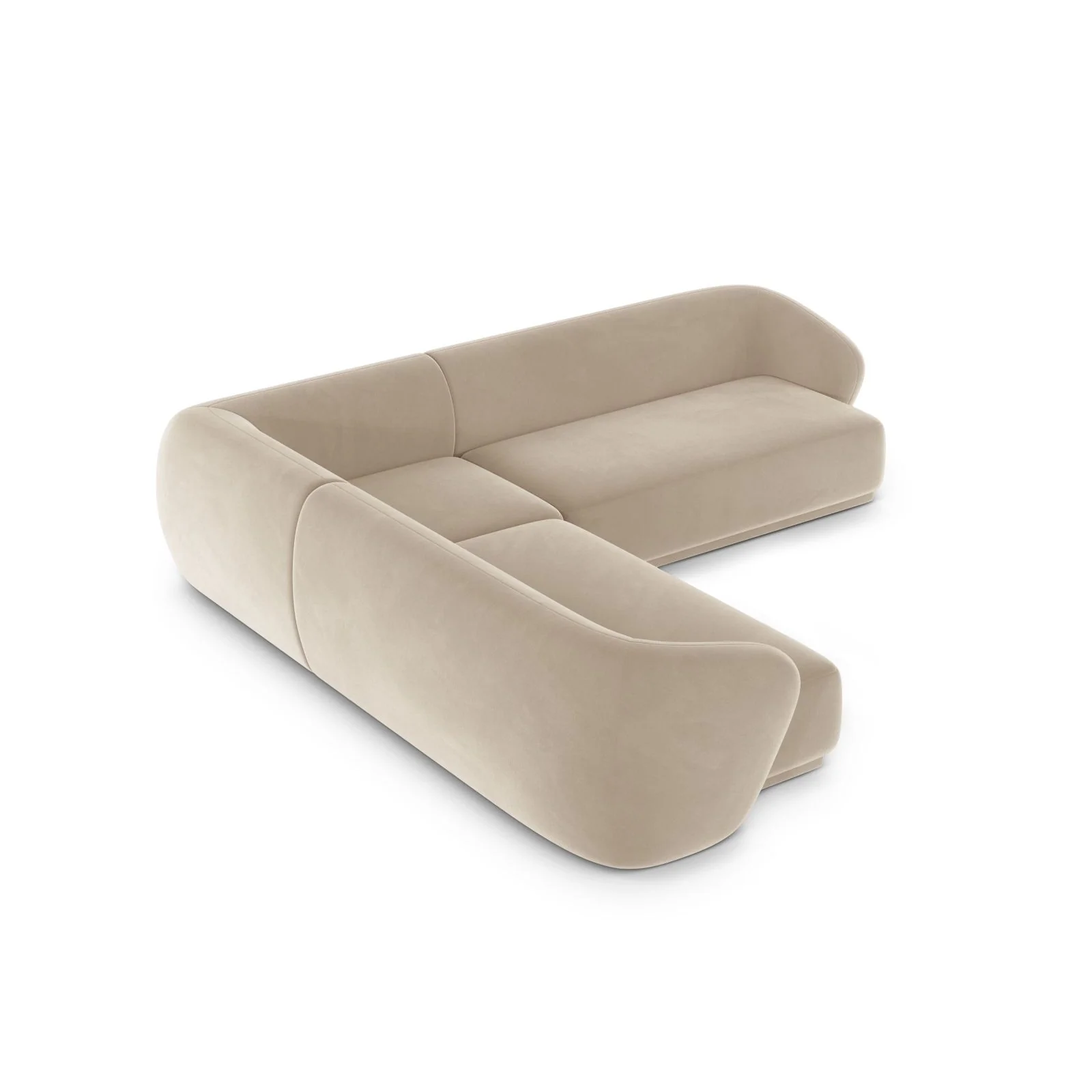 Gomera 5-Sitzer Ecksofa, symmetrisch, aus Samt, 256x256x74 cm - Image 5