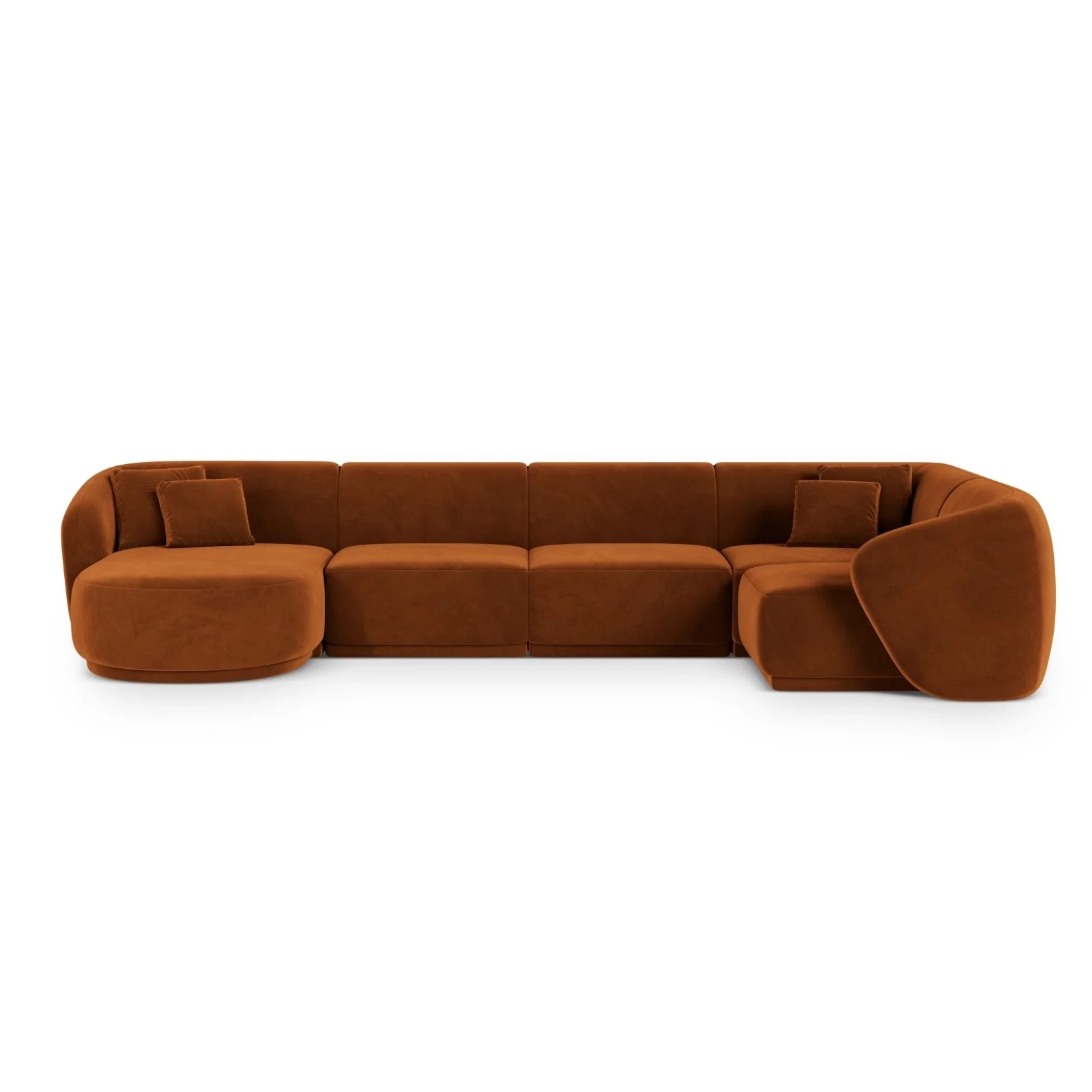 Gomera 6-Sitzer Panorama Ecksofa, Rechte Seite, aus Samt, 336x166x74 cm - Image 25