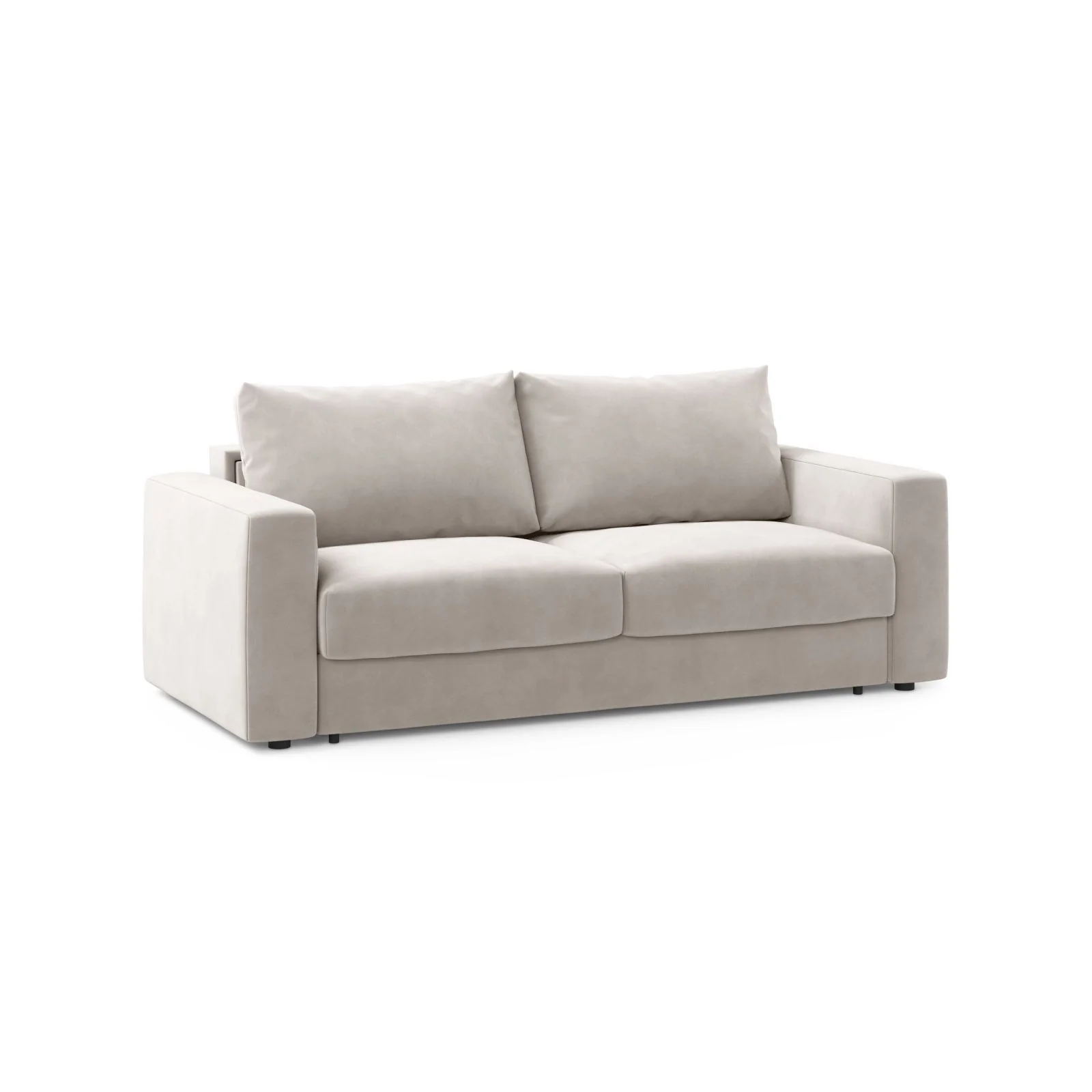 Grena 3-Sitzer Sofa mit Schlaffunktion, ausklappbar, aus Samt oder Strukturstoff, 205x100 cm - Image 3
