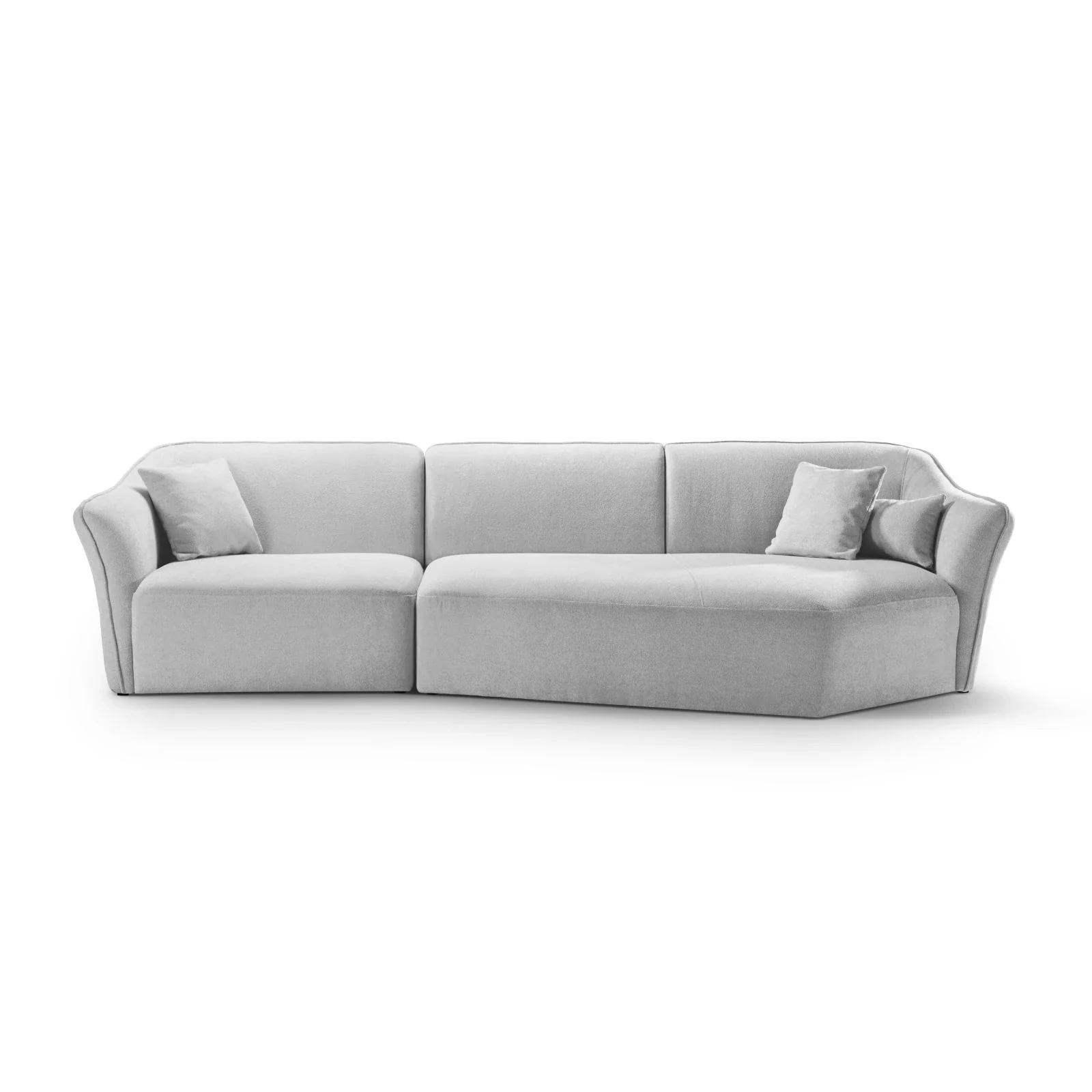 Hailey 5-Sitzer Ecksofa, Rechte Seite, aus Boucle, 292x138 cm