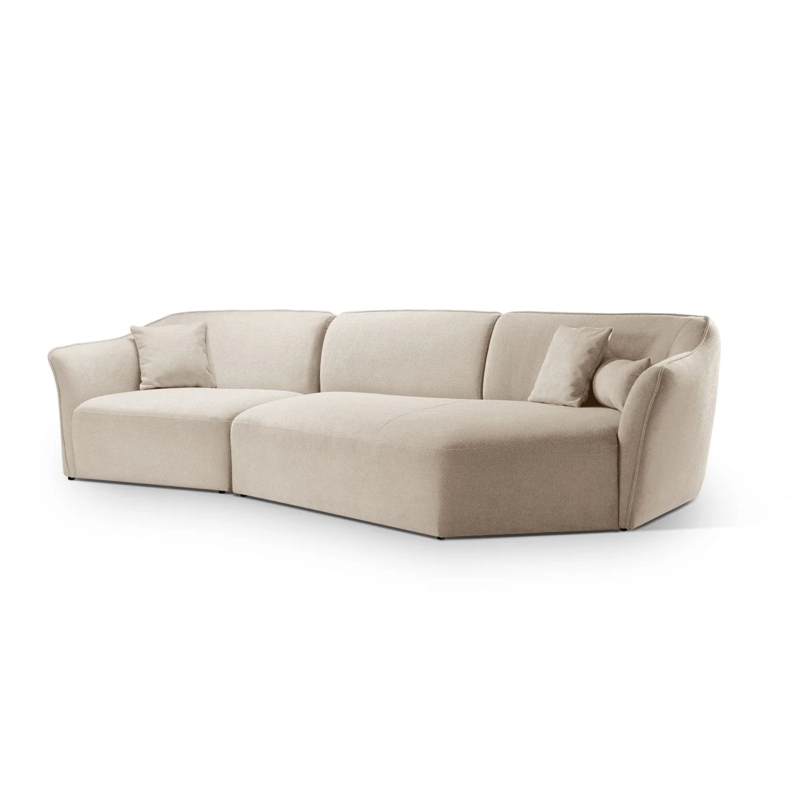 Hailey 5-Sitzer Ecksofa, Rechte Seite, aus Boucle, 292x138 cm - Image 11