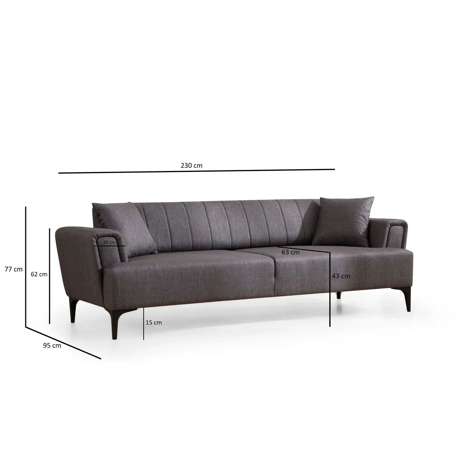 Hamlet 3-Sitzer Schlafsofa, 230x95 cm - Image 16