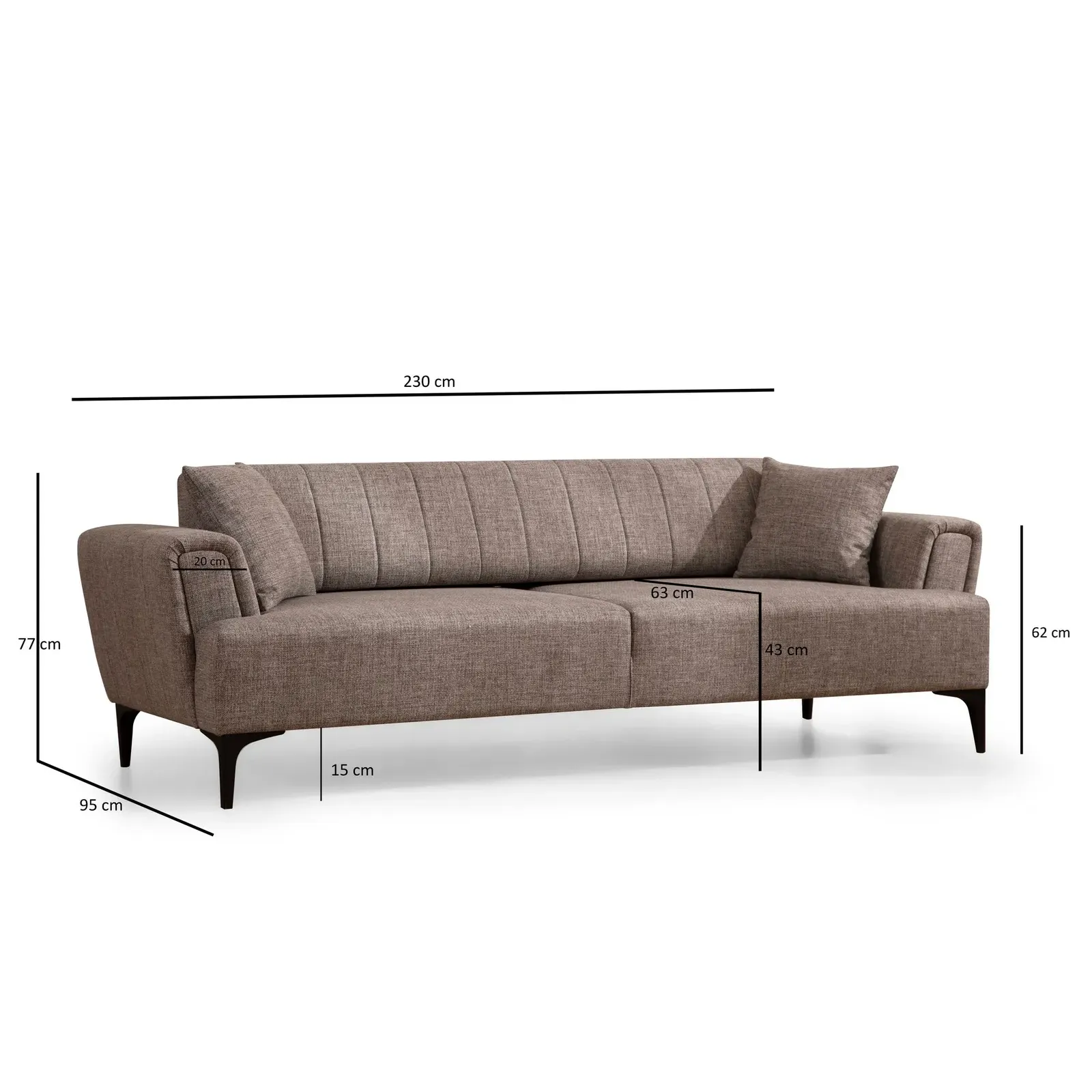 Hamlet 3-Sitzer Schlafsofa, 230x95 cm - Image 26