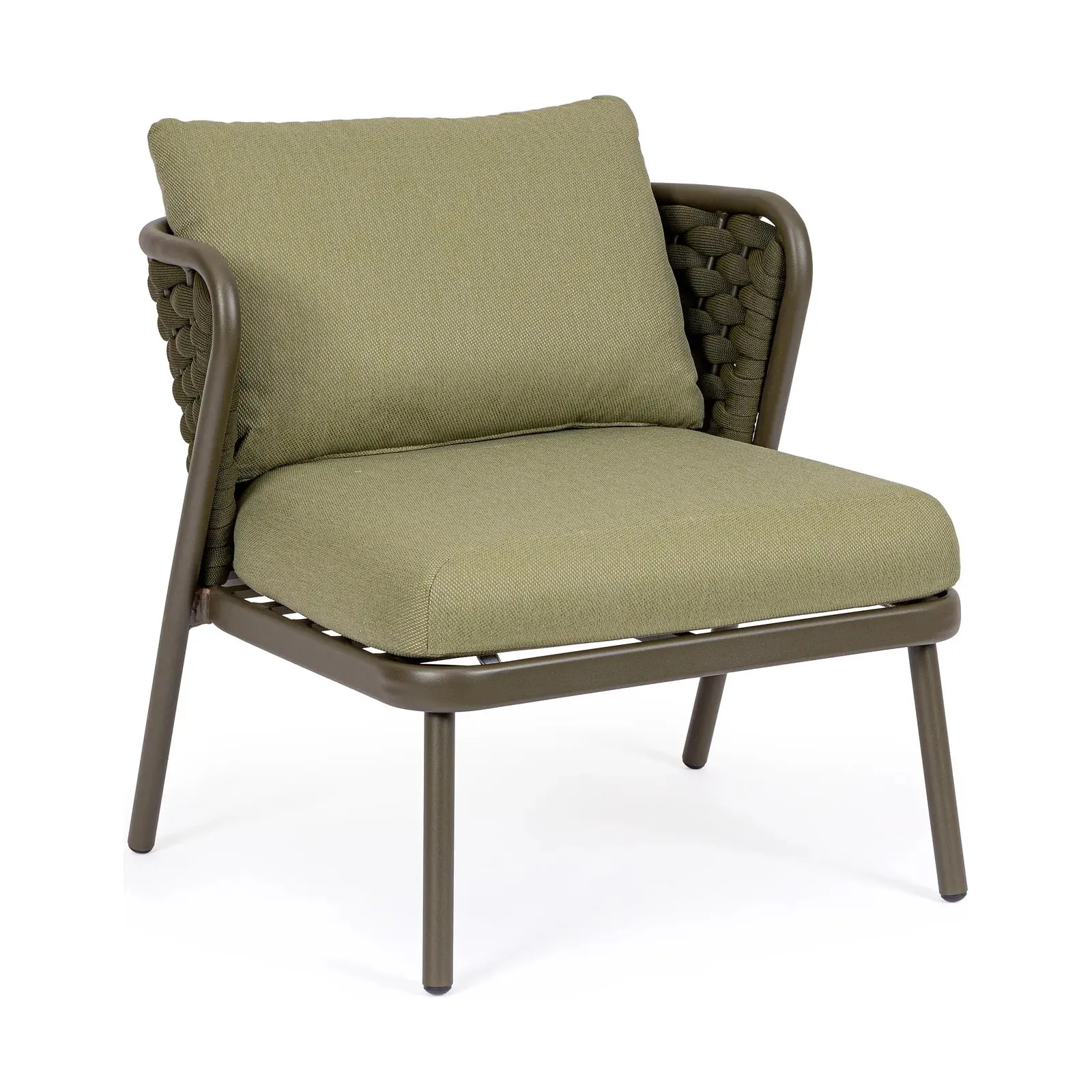 Harlow Sessel Oliv mit Kissen Qs24
