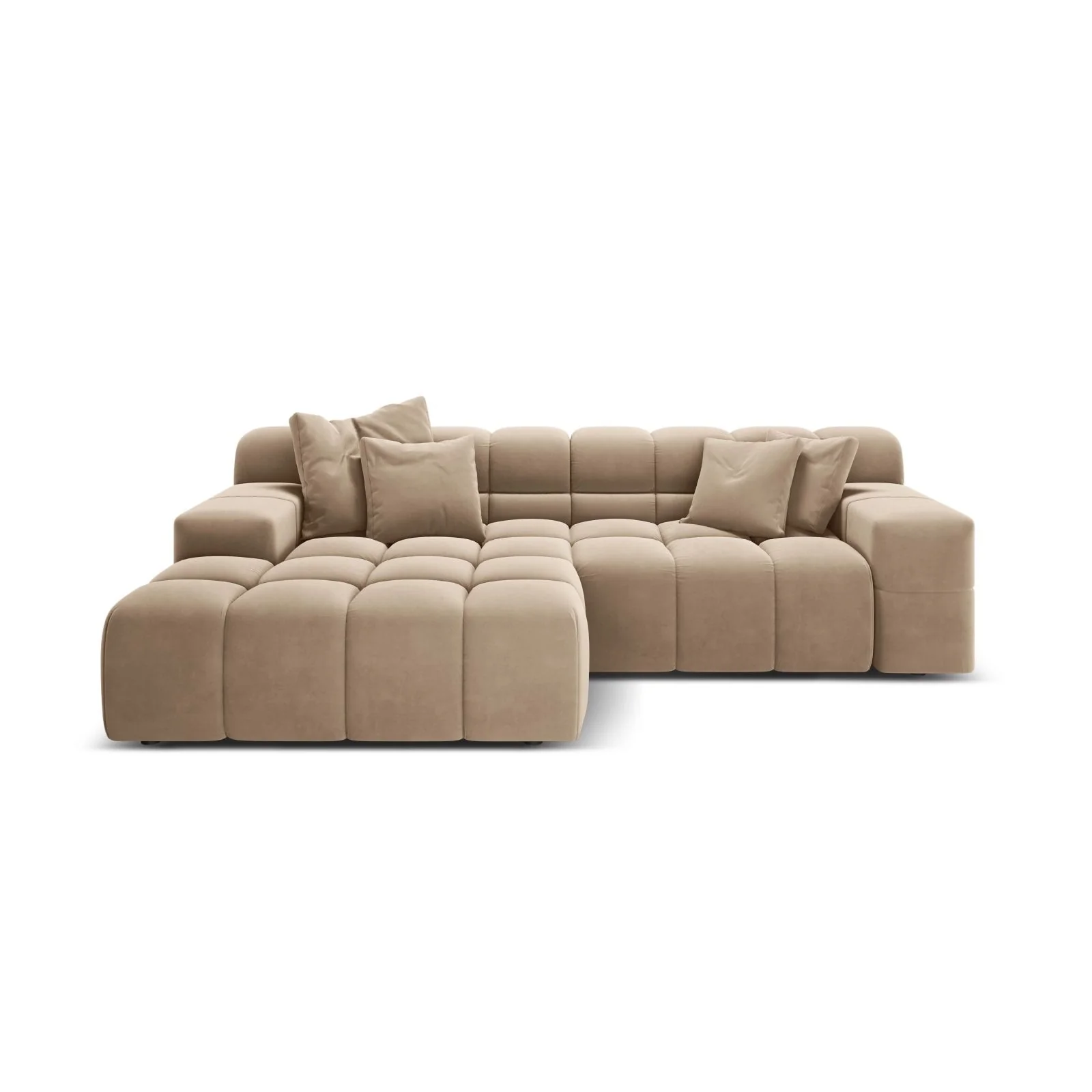 Hawaii 2-Sitzer Ecksofa, Linke Seite, aus Samt oder Strukturstoff, 240x160 cm - Image 13