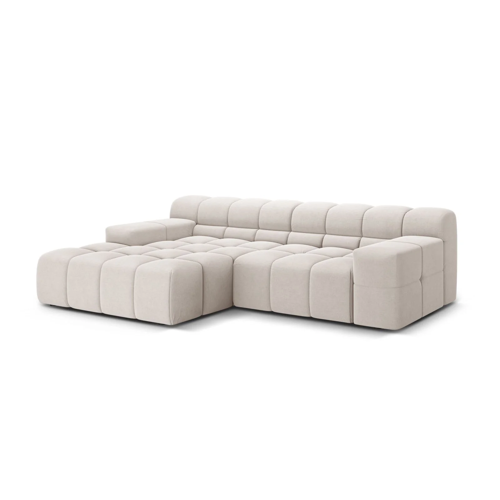 Hawaii 2-Sitzer Ecksofa, Linke Seite, aus Samt oder Strukturstoff, 240x160 cm - Image 40
