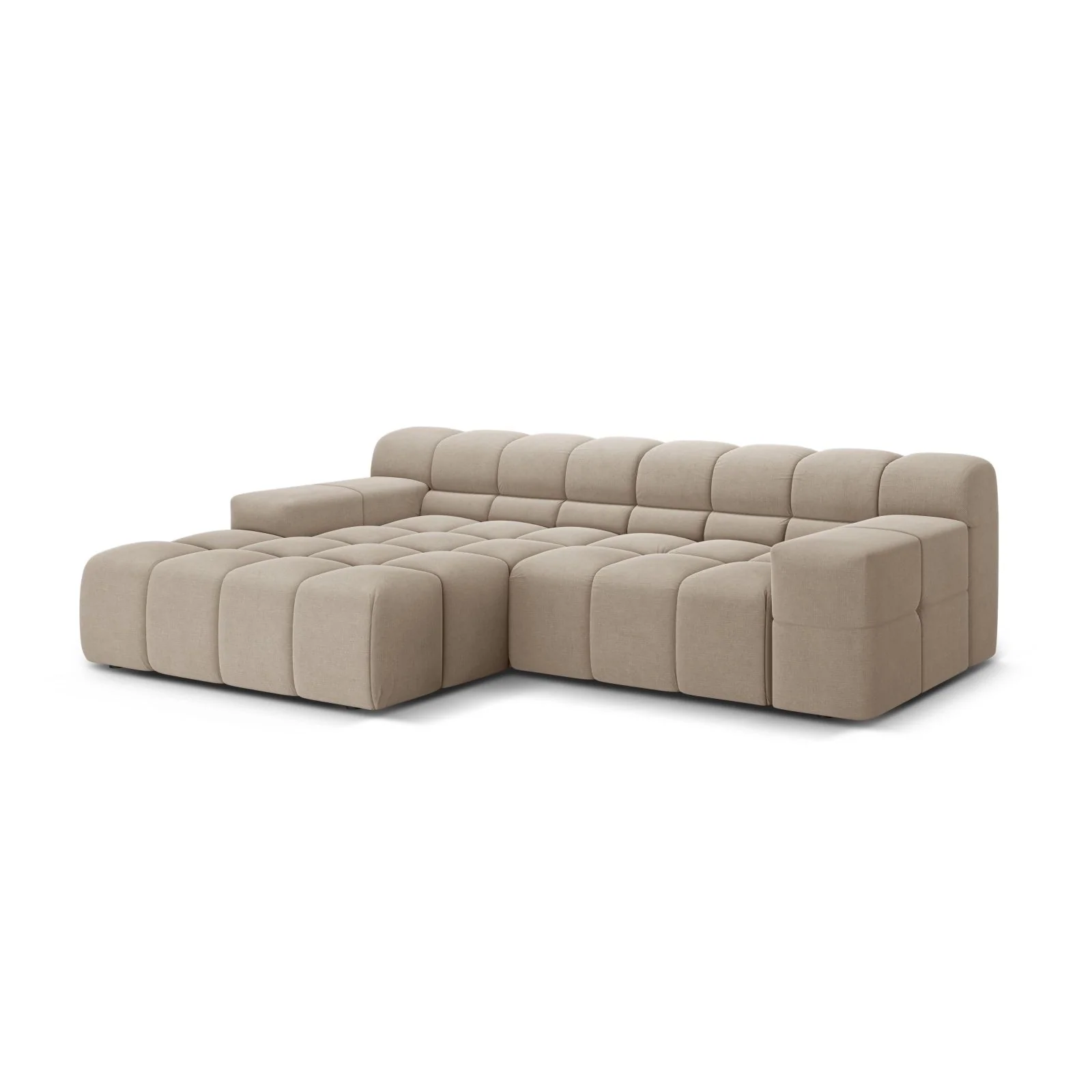 Hawaii 2-Sitzer Ecksofa, Linke Seite, aus Samt oder Strukturstoff, 240x160 cm - Image 46