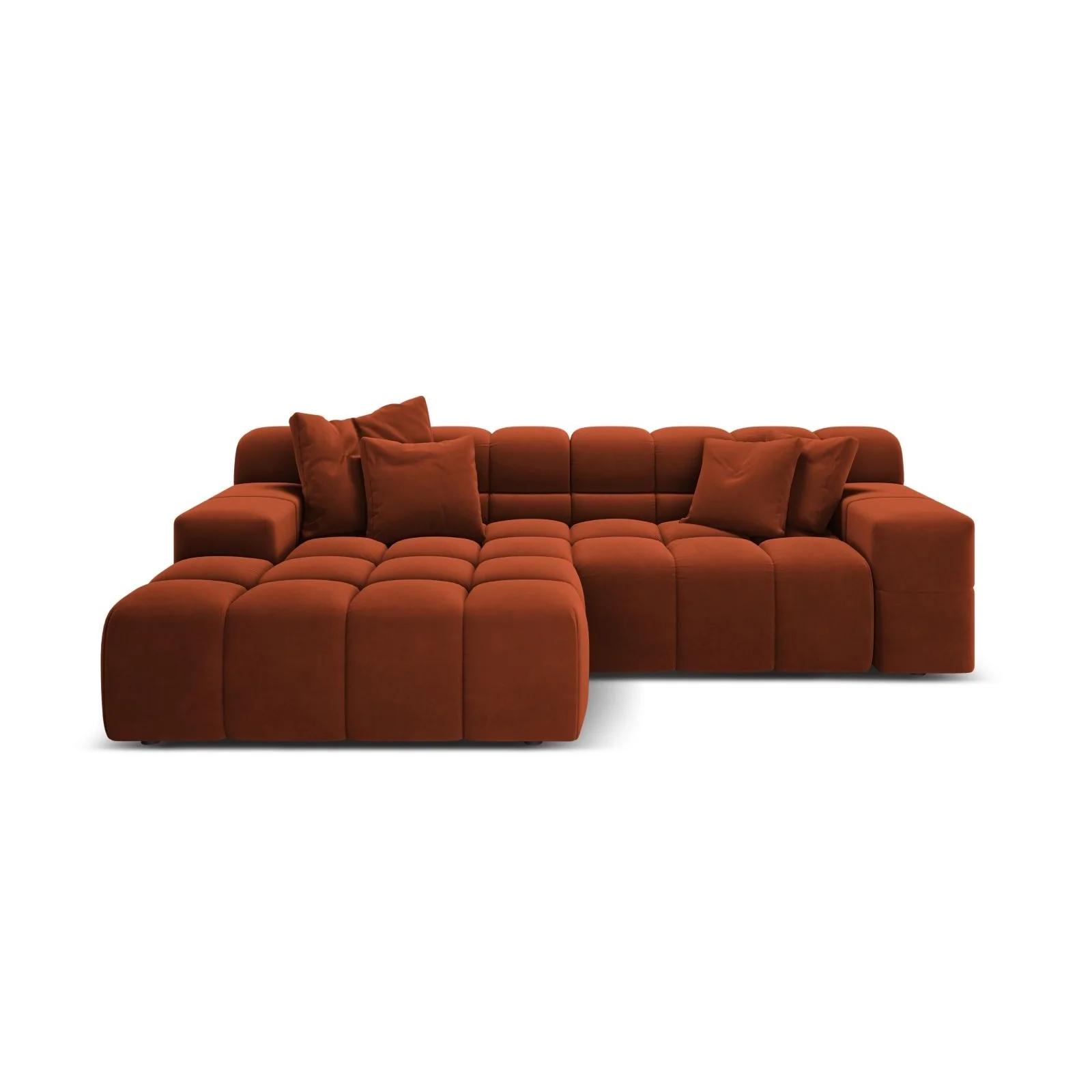 Hawaii 2-Sitzer Ecksofa, Linke Seite, aus Samt oder Strukturstoff, 240x160 cm - Image 7