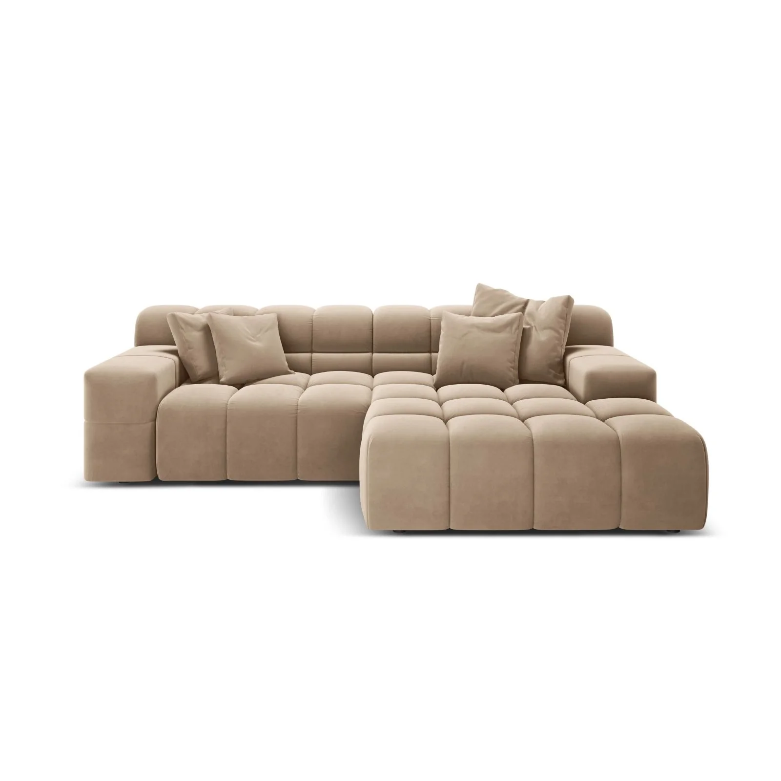Hawaii 2-Sitzer Ecksofa, Rechte Seite, aus Samt oder Strukturstoff, 240x160 cm - Image 13