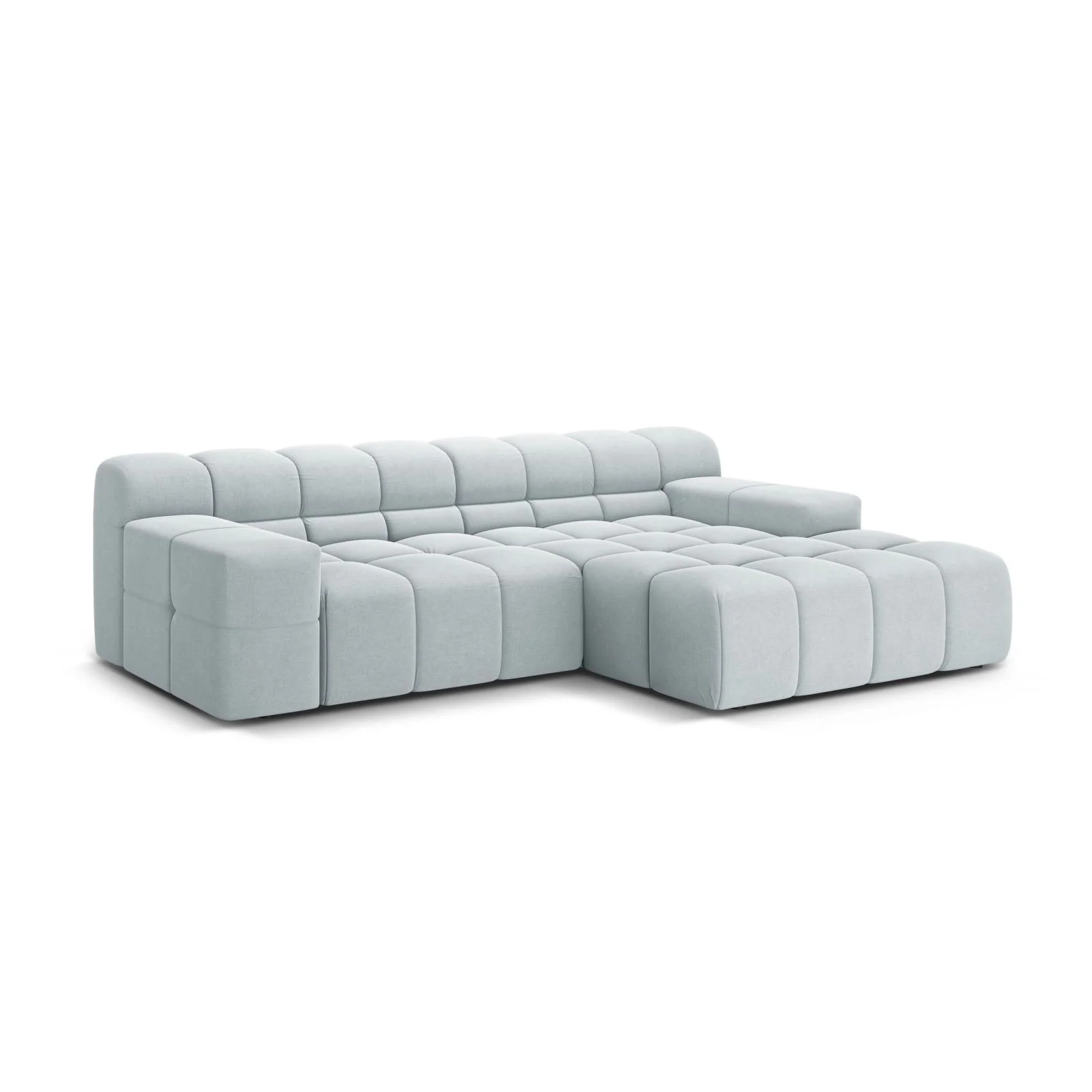 Hawaii 2-Sitzer Ecksofa, Rechte Seite, aus Samt oder Strukturstoff, 240x160 cm - Image 64