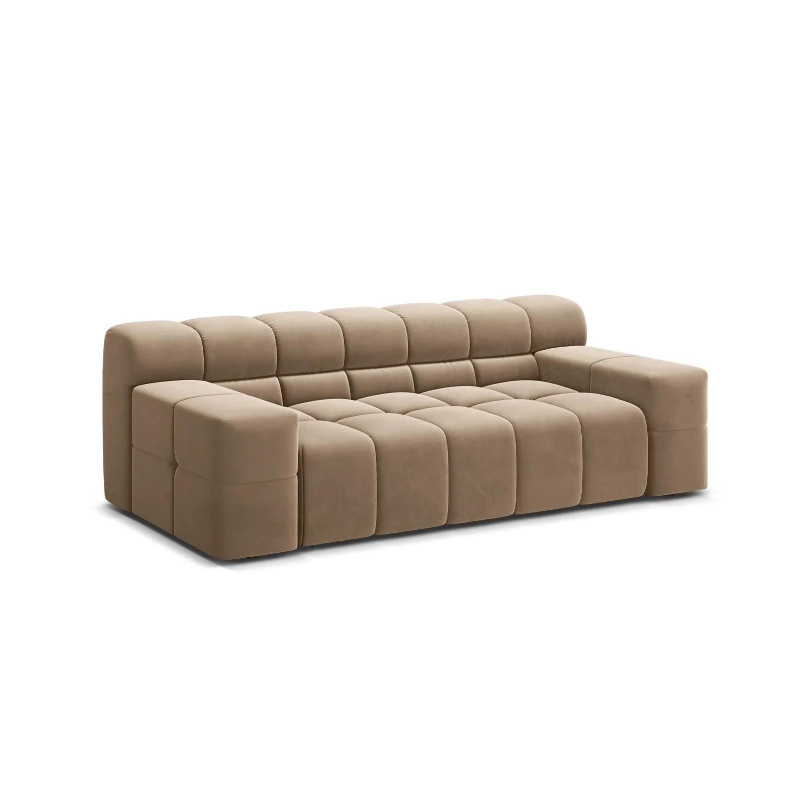 Hawaii 2-Sitzer Sofa aus Samt oder Strukturstoff, 210x100x75 cm - Image 15