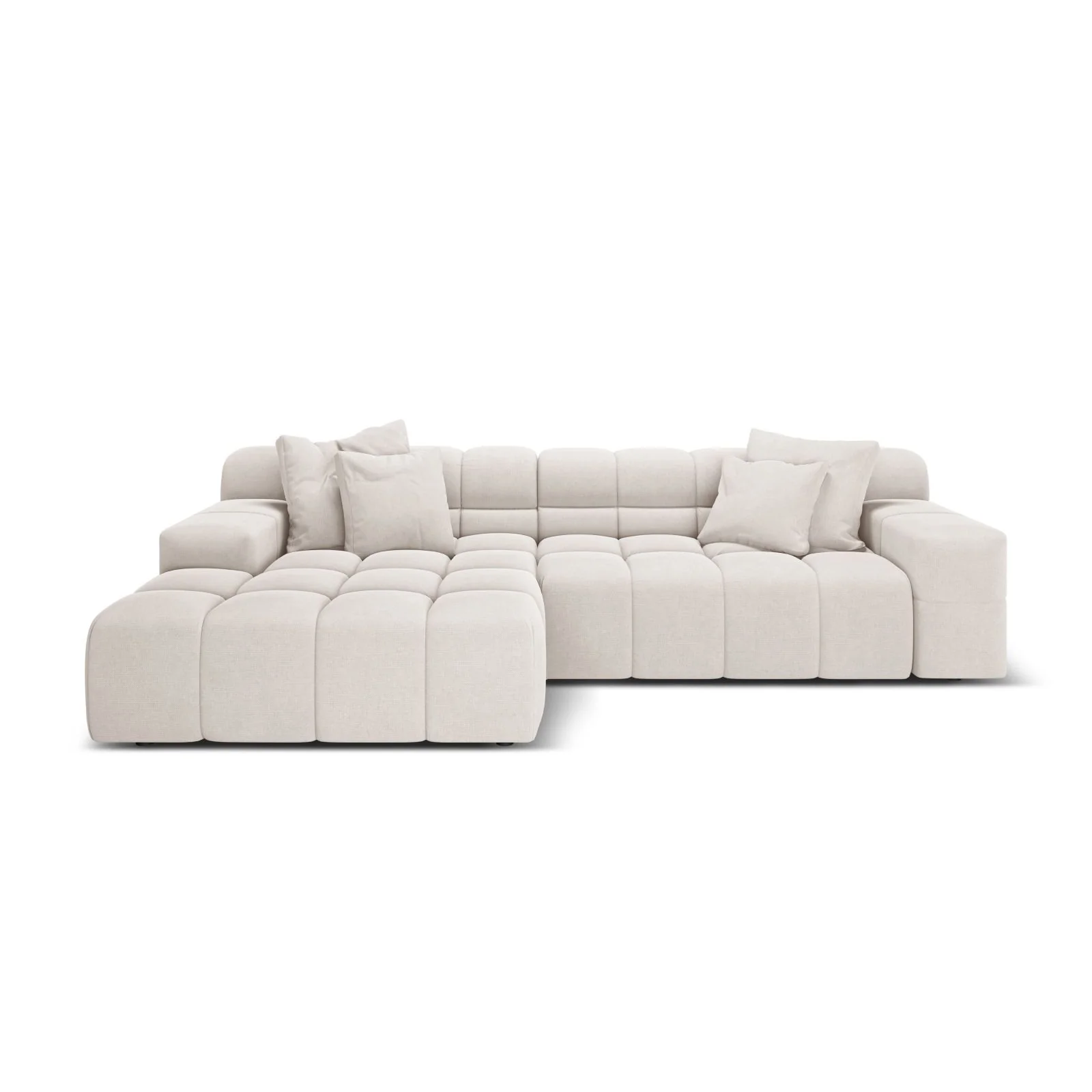 Hawaii 3-Sitzer Ecksofa, Linke Seite, aus Samt oder Strukturstoff, 270x160x75 cm - Image 37