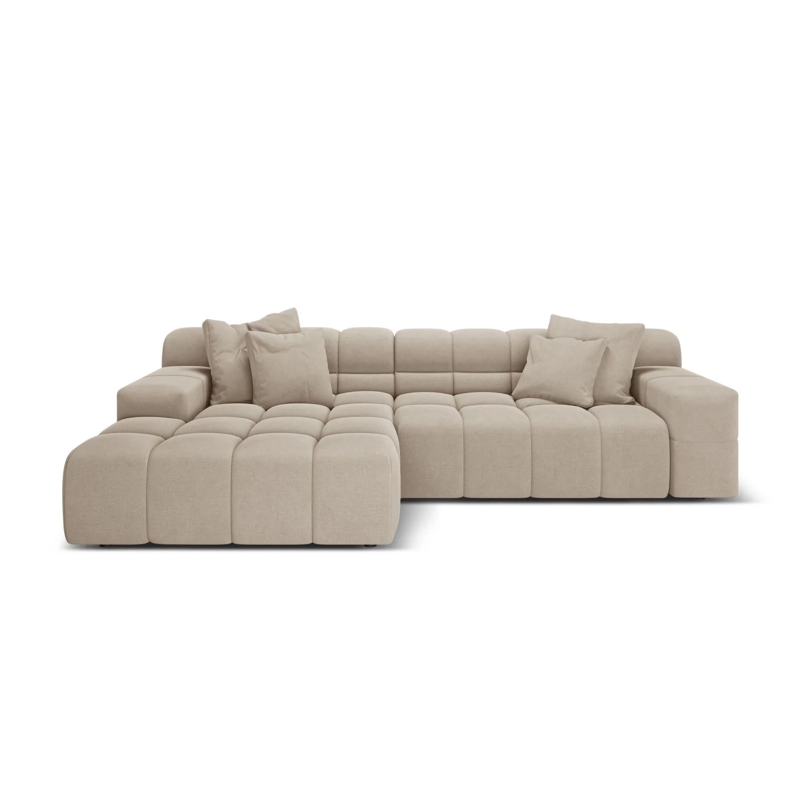 Hawaii 3-Sitzer Ecksofa, Linke Seite, aus Samt oder Strukturstoff, 270x160x75 cm - Image 43