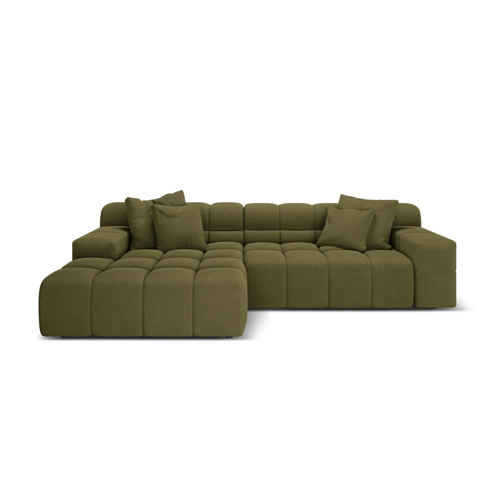 Hawaii 3-Sitzer Ecksofa, Linke Seite, aus Samt oder Strukturstoff, 270x160x75 cm - Image 49