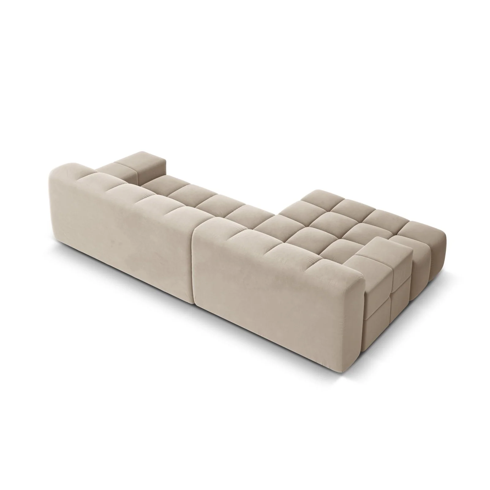 Hawaii 3-Sitzer Ecksofa, Linke Seite, aus Samt oder Strukturstoff, 270x160x75 cm - Image 5