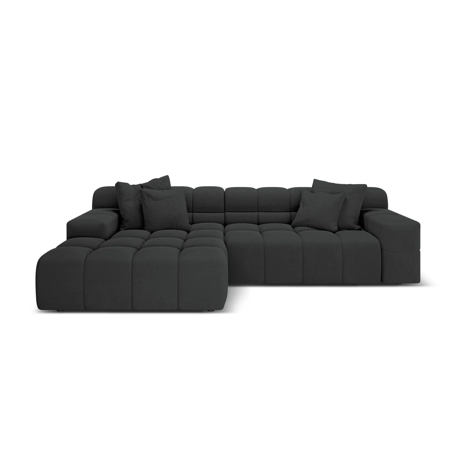 Hawaii 3-Sitzer Ecksofa, Linke Seite, aus Samt oder Strukturstoff, 270x160x75 cm - Image 67