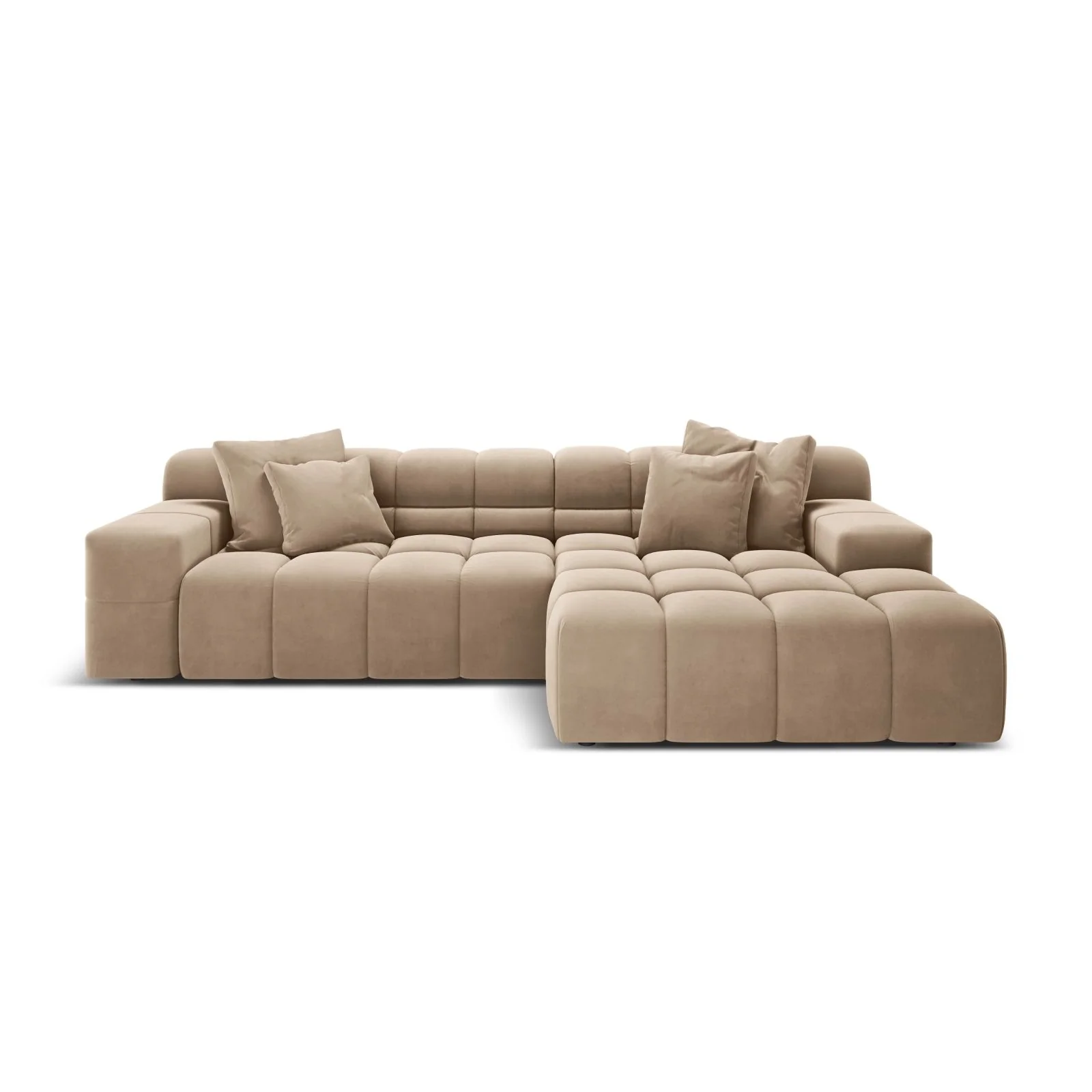 Hawaii 3-Sitzer Ecksofa, Rechte Seite, aus Samt oder Strukturstoff, 270x160x75 cm - Image 13