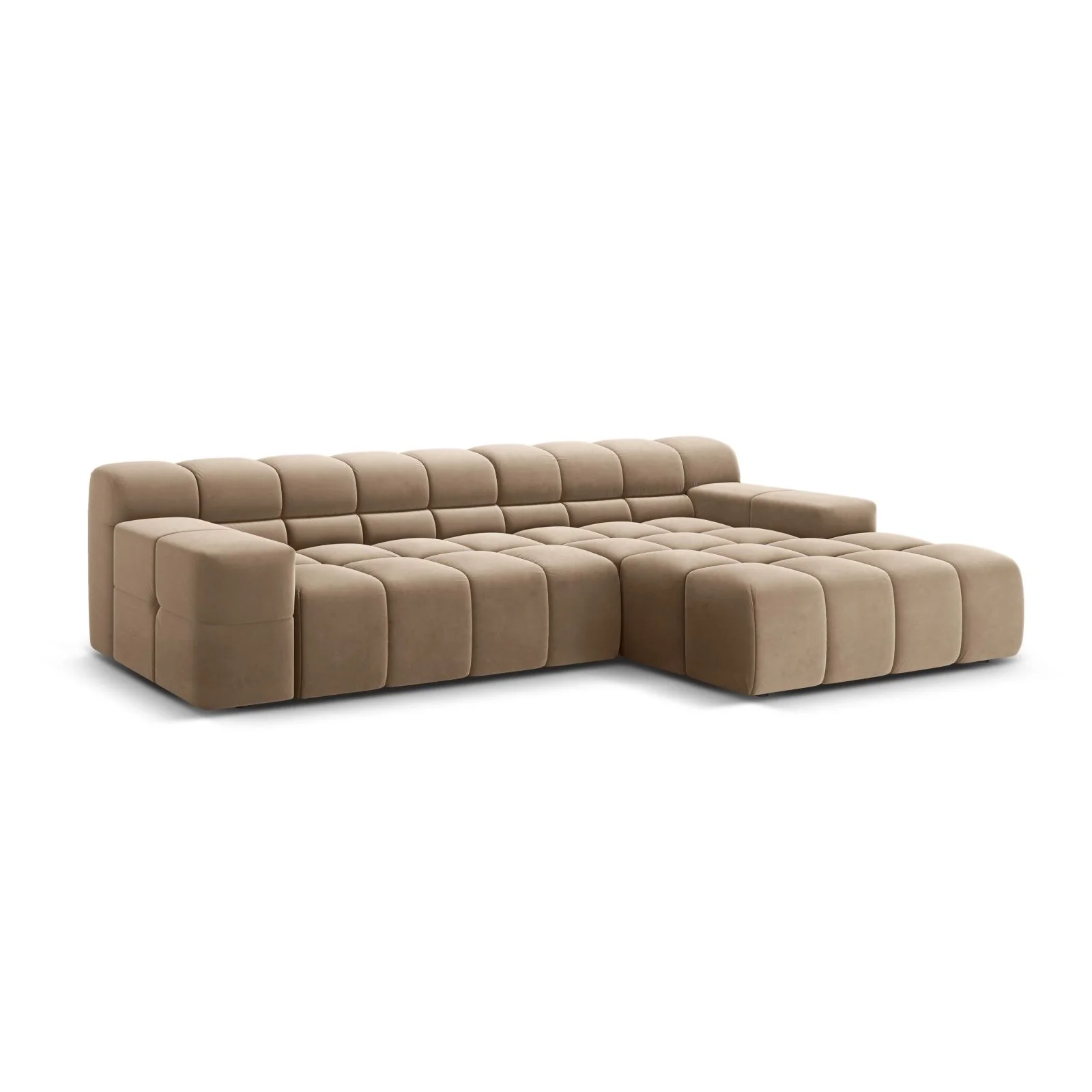 Hawaii 3-Sitzer Ecksofa, Rechte Seite, aus Samt oder Strukturstoff, 270x160x75 cm - Image 16