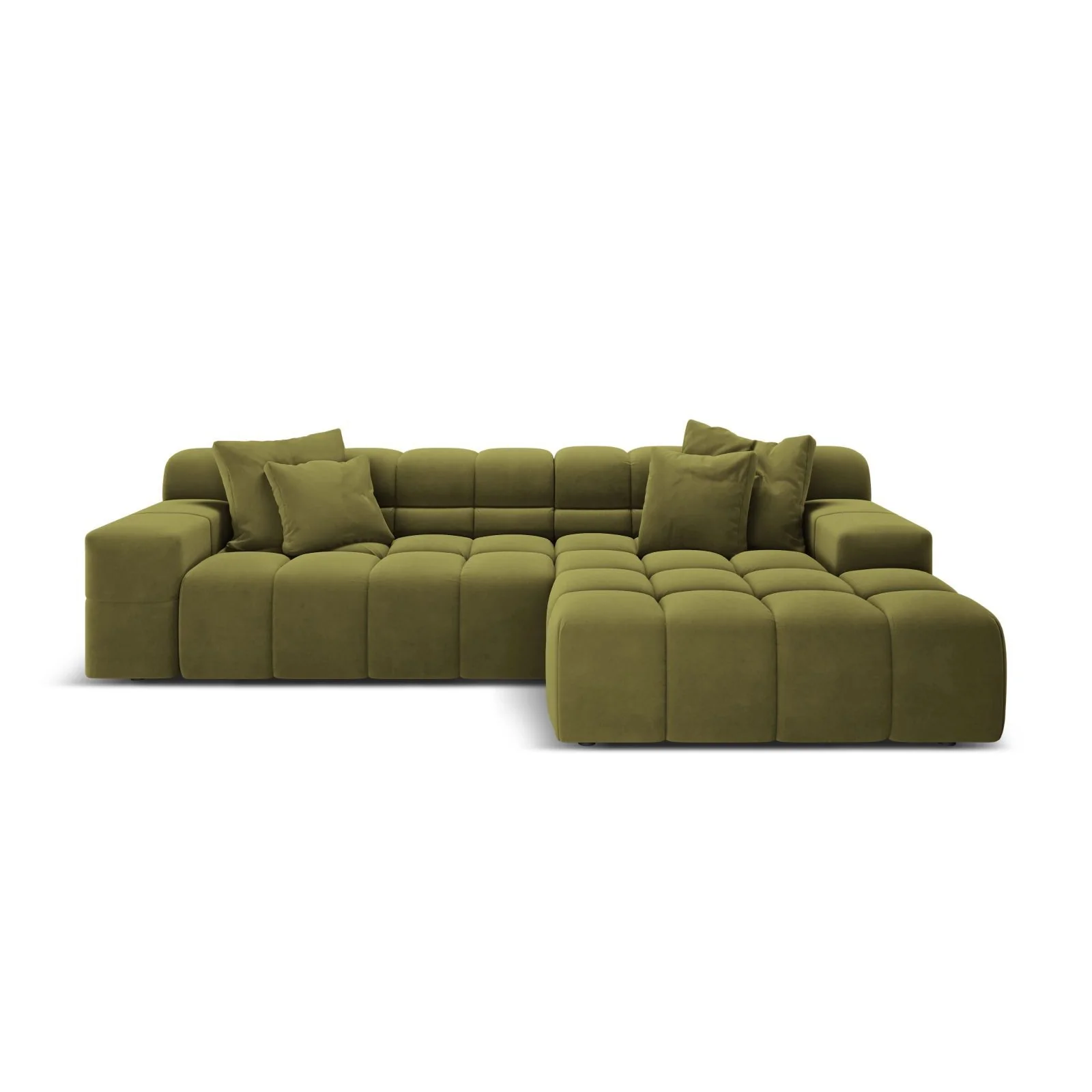 Hawaii 3-Sitzer Ecksofa, Rechte Seite, aus Samt oder Strukturstoff, 270x160x75 cm - Image 25