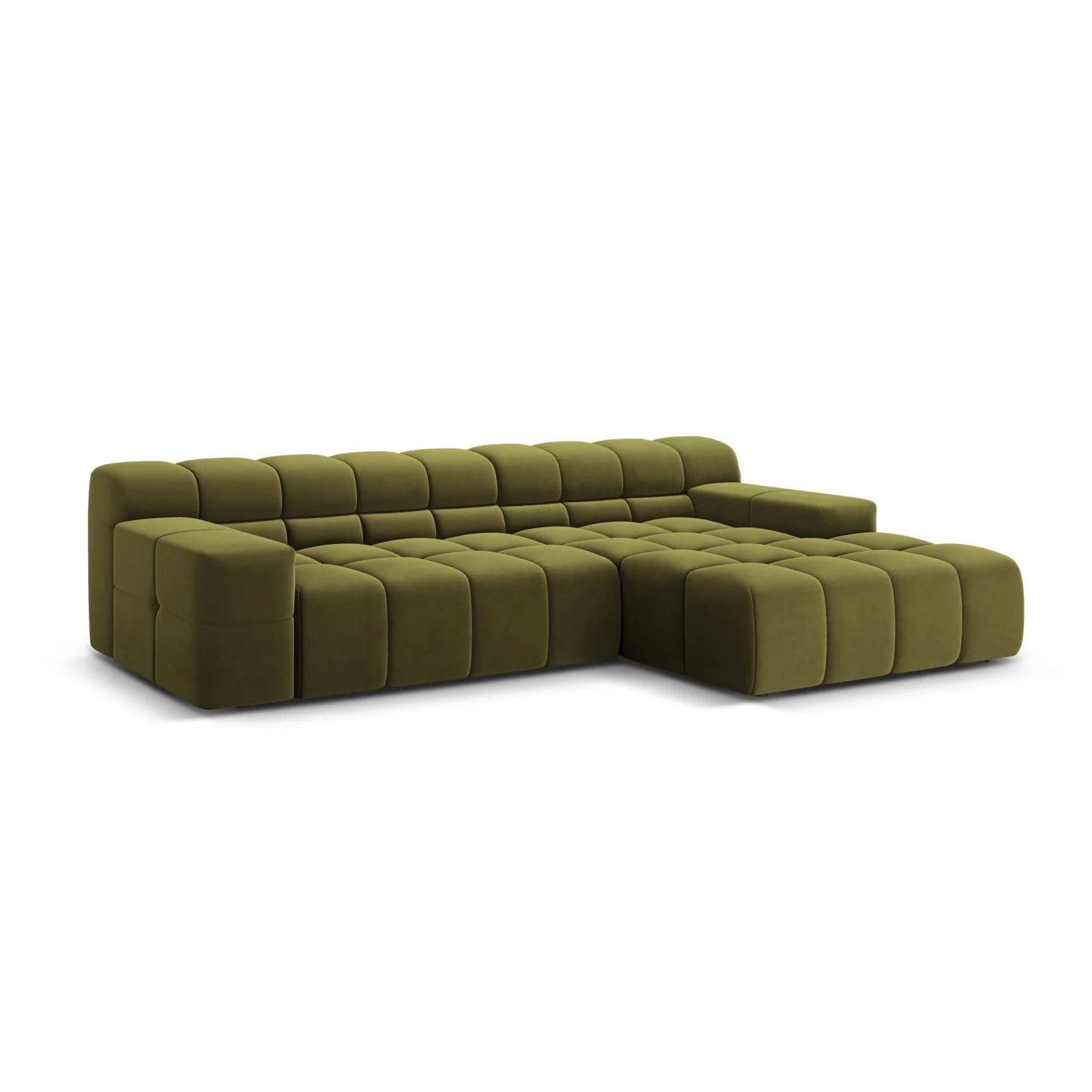 Hawaii 3-Sitzer Ecksofa, Rechte Seite, aus Samt oder Strukturstoff, 270x160x75 cm - Image 28