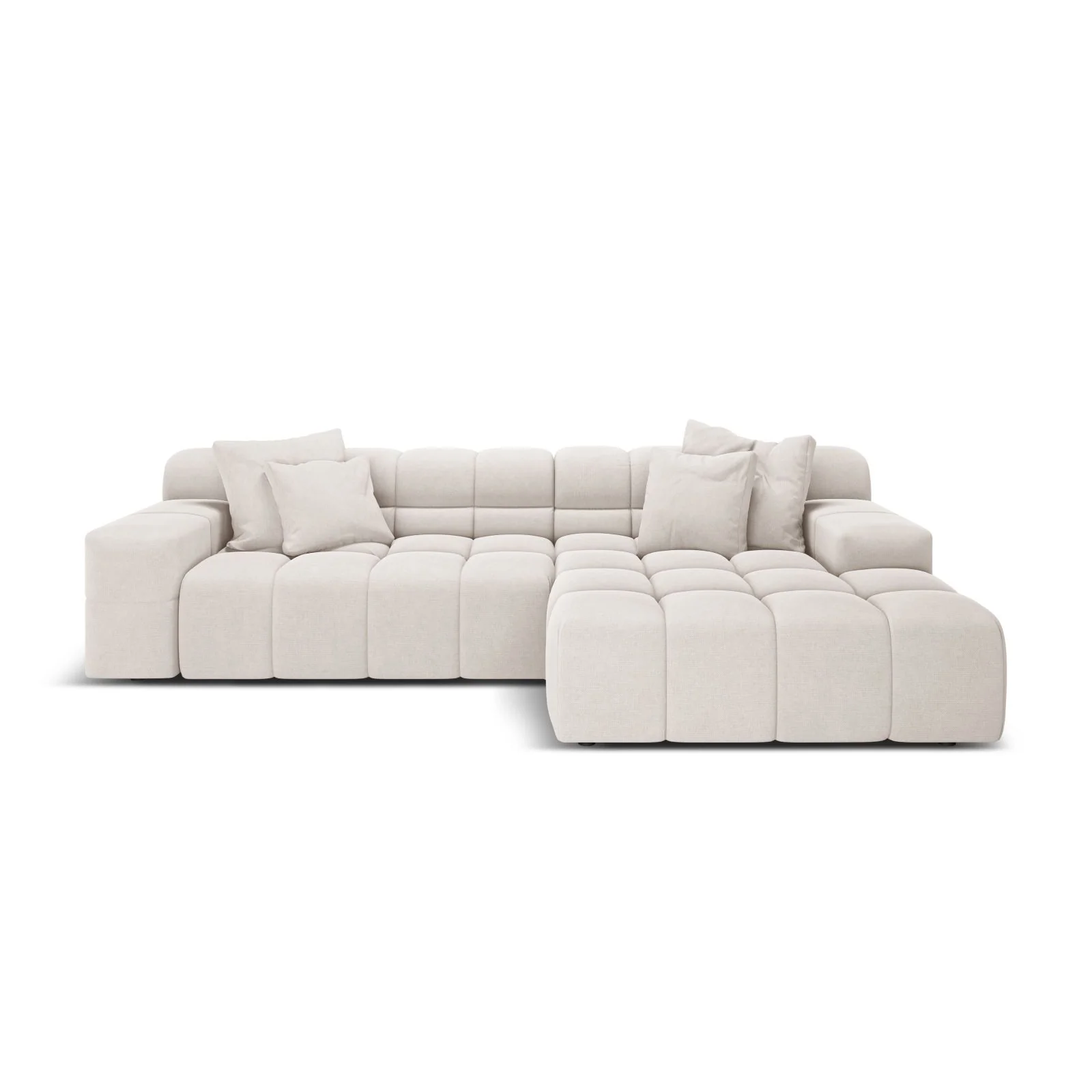 Hawaii 3-Sitzer Ecksofa, Rechte Seite, aus Samt oder Strukturstoff, 270x160x75 cm - Image 37