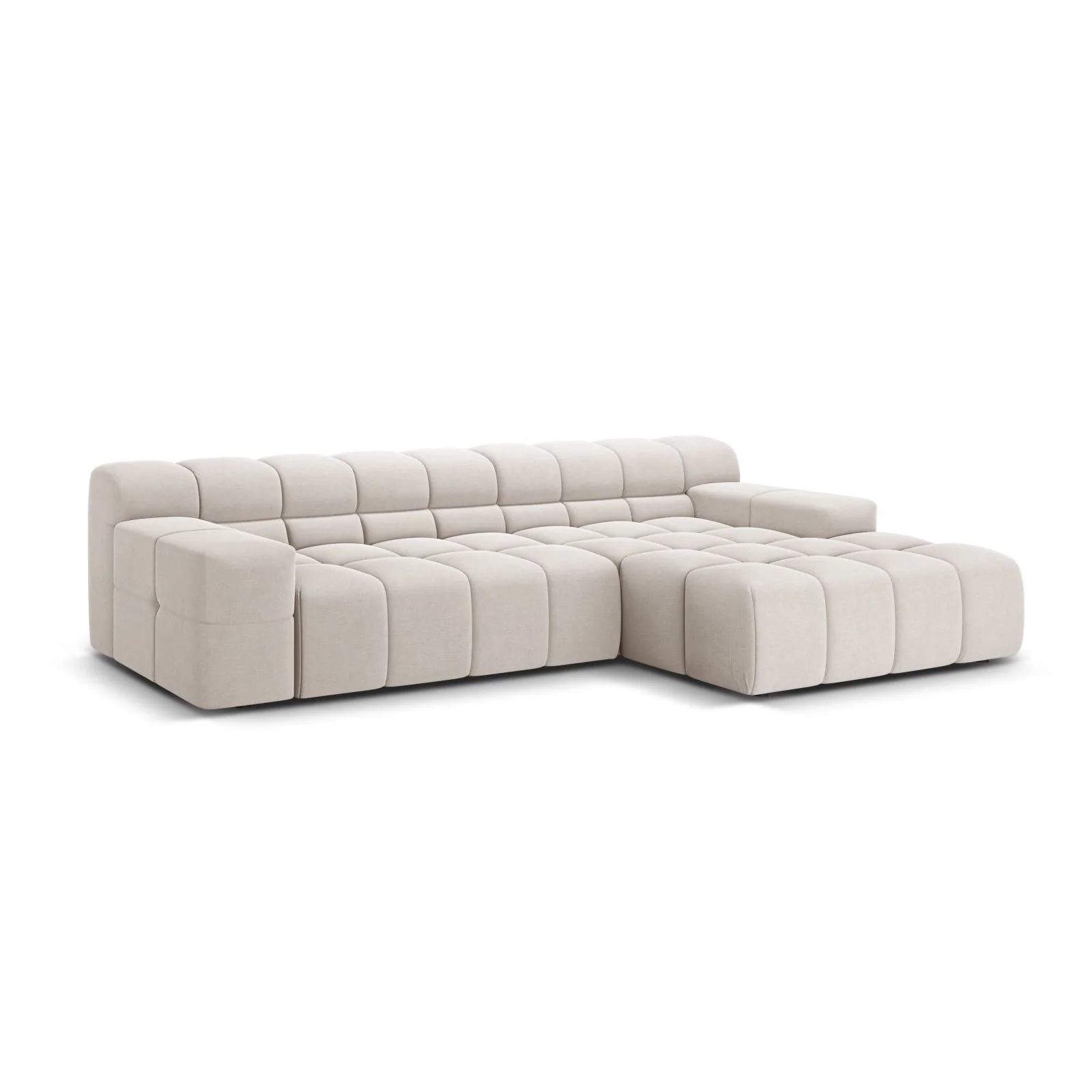 Hawaii 3-Sitzer Ecksofa, Rechte Seite, aus Samt oder Strukturstoff, 270x160x75 cm - Image 40