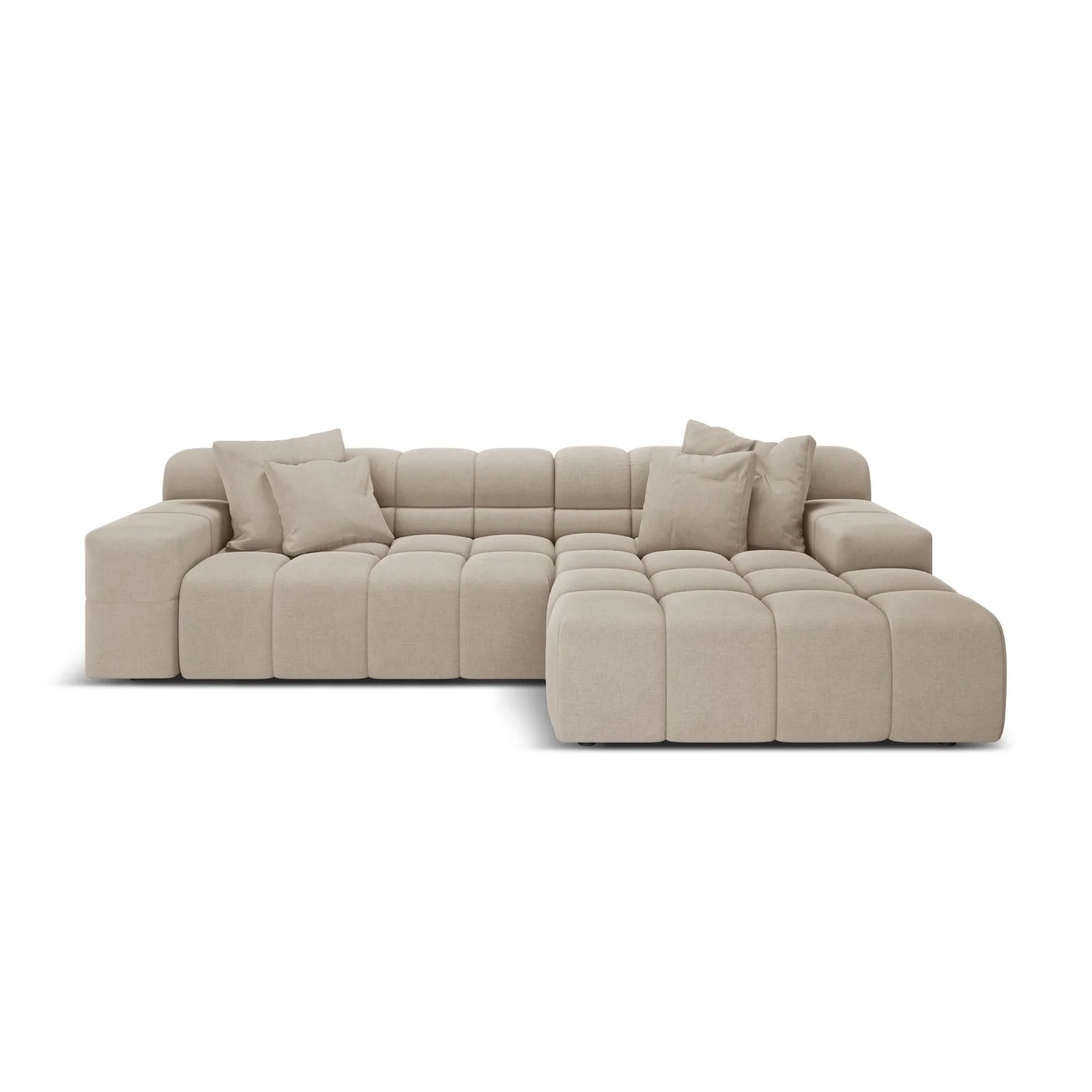 Hawaii 3-Sitzer Ecksofa, Rechte Seite, aus Samt oder Strukturstoff, 270x160x75 cm - Image 43