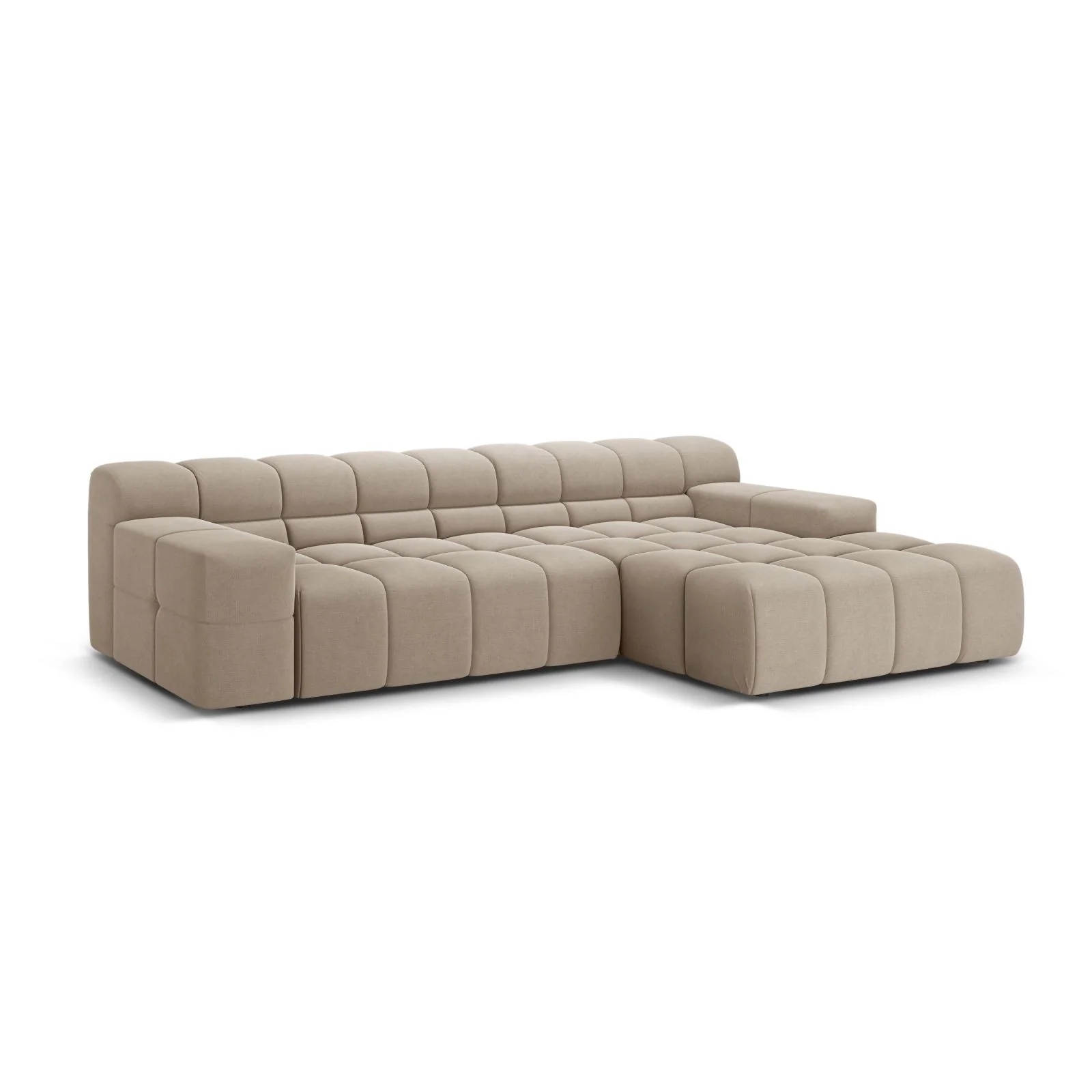 Hawaii 3-Sitzer Ecksofa, Rechte Seite, aus Samt oder Strukturstoff, 270x160x75 cm - Image 46
