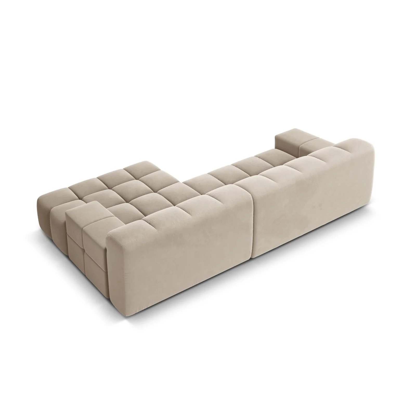Hawaii 3-Sitzer Ecksofa, Rechte Seite, aus Samt oder Strukturstoff, 270x160x75 cm - Image 5