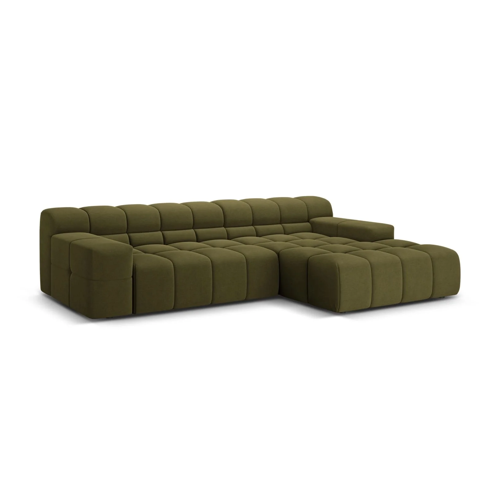 Hawaii 3-Sitzer Ecksofa, Rechte Seite, aus Samt oder Strukturstoff, 270x160x75 cm - Image 52