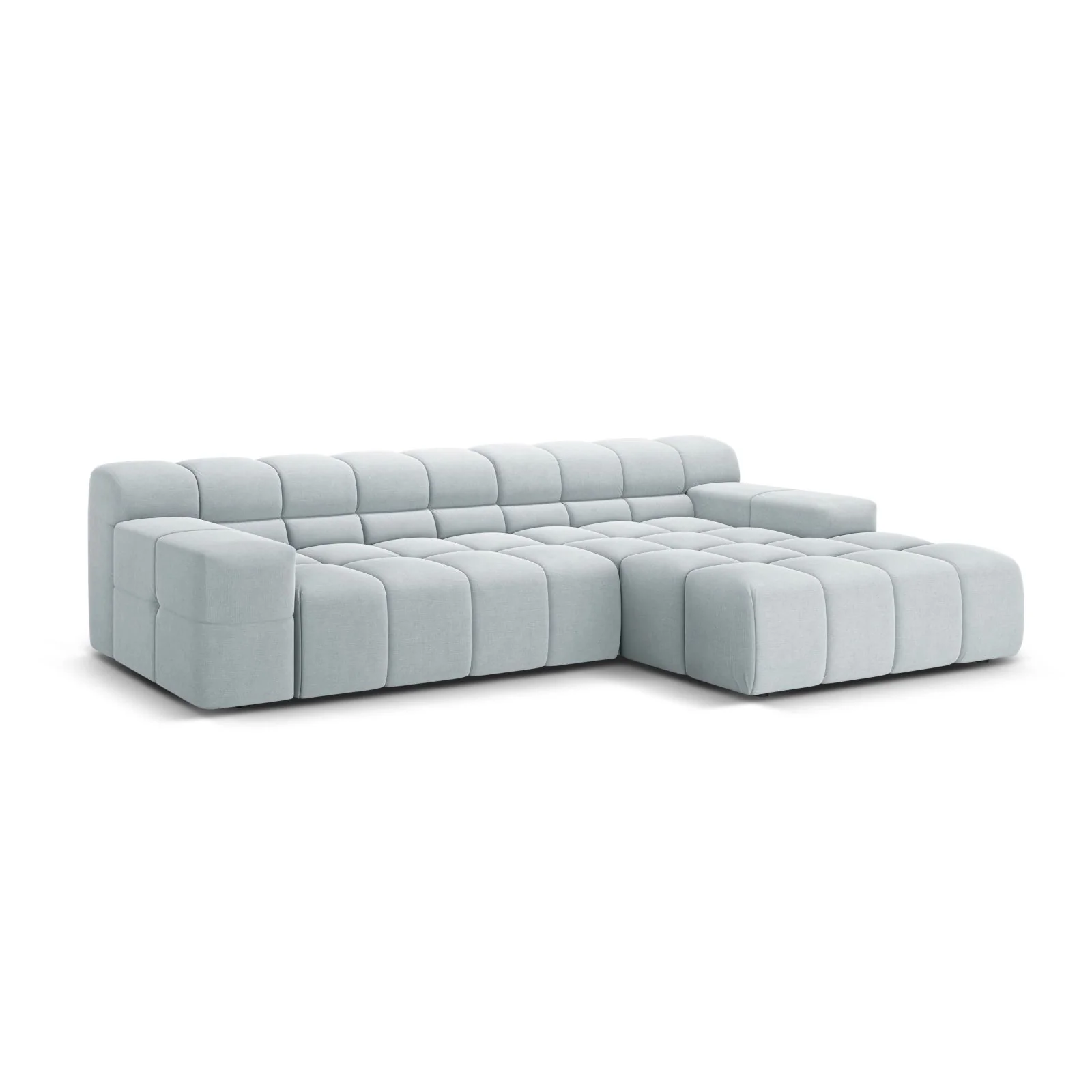 Hawaii 3-Sitzer Ecksofa, Rechte Seite, aus Samt oder Strukturstoff, 270x160x75 cm - Image 64