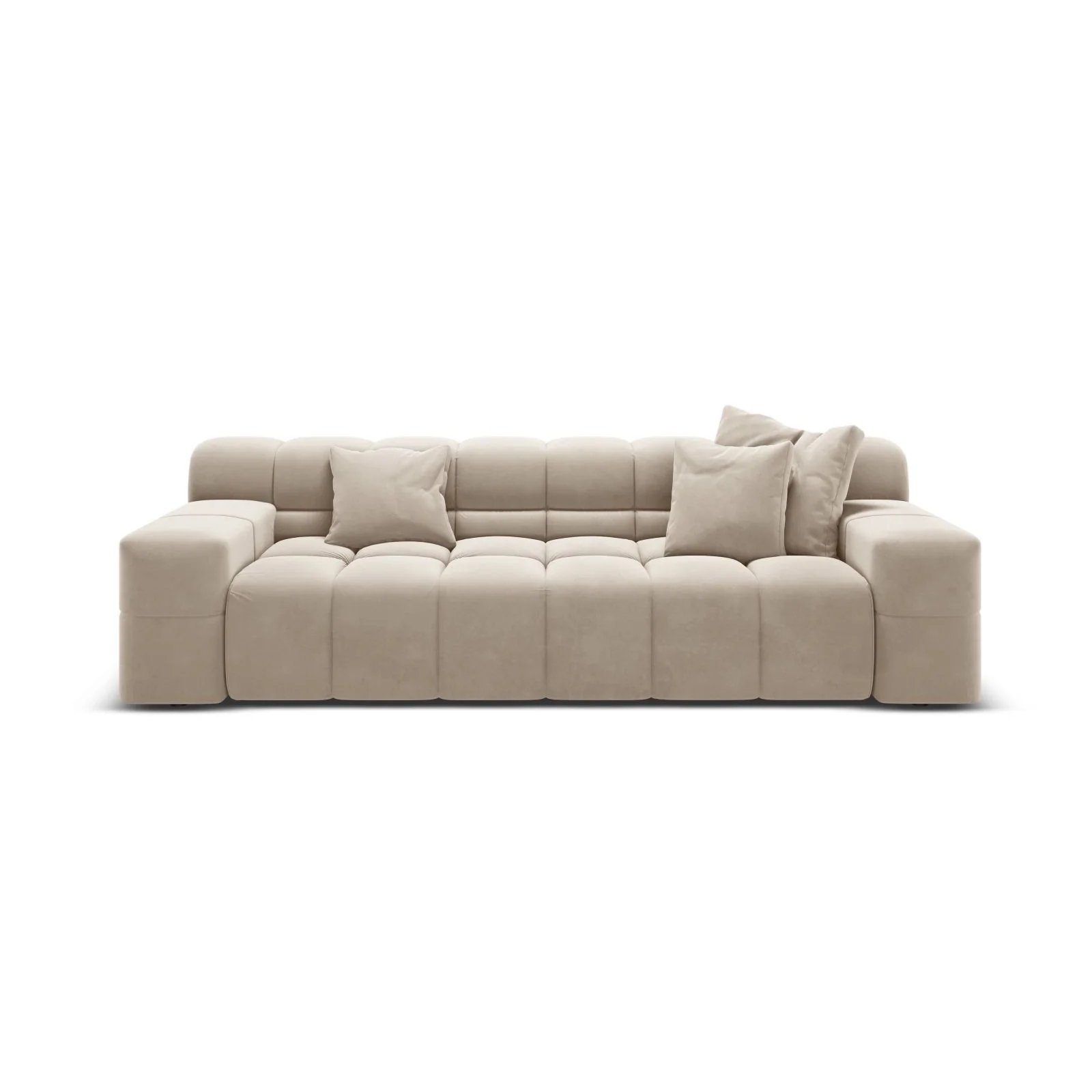 Hawaii 3-Sitzer Sofa aus Samt oder Strukturstoff, 240x100x75 cm