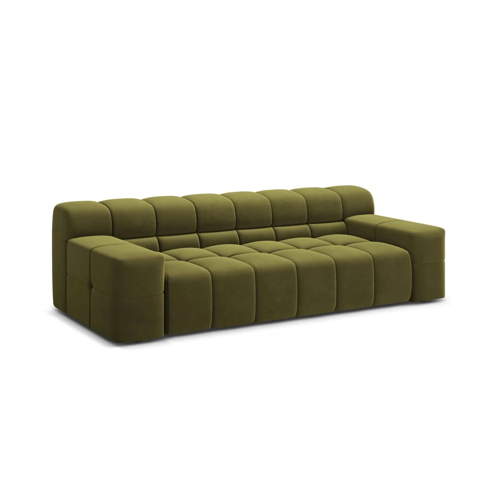 Hawaii 3-Sitzer Sofa aus Samt oder Strukturstoff, 240x100x75 cm - Image 27