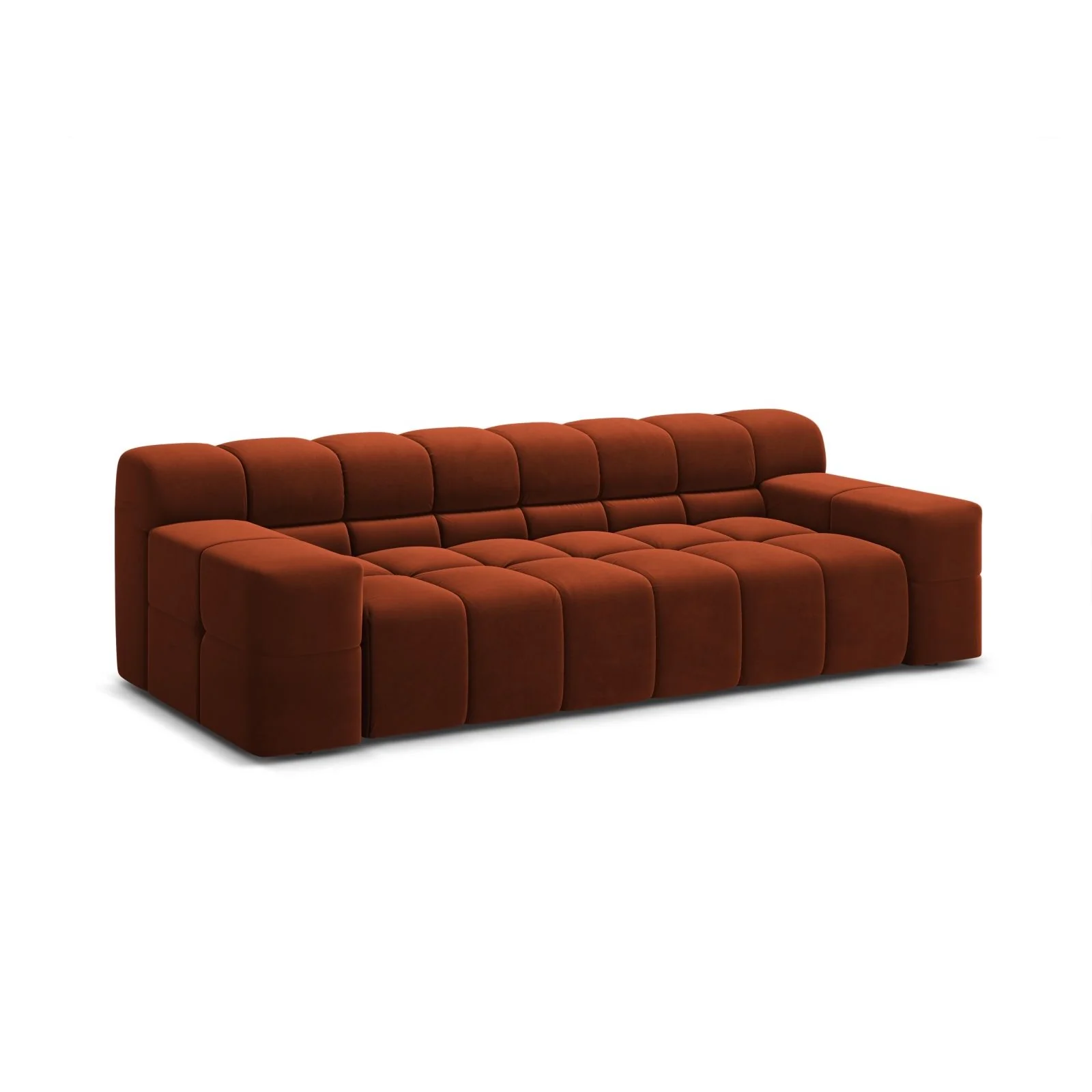 Hawaii 3-Sitzer Sofa aus Samt oder Strukturstoff, 240x100x75 cm - Image 9