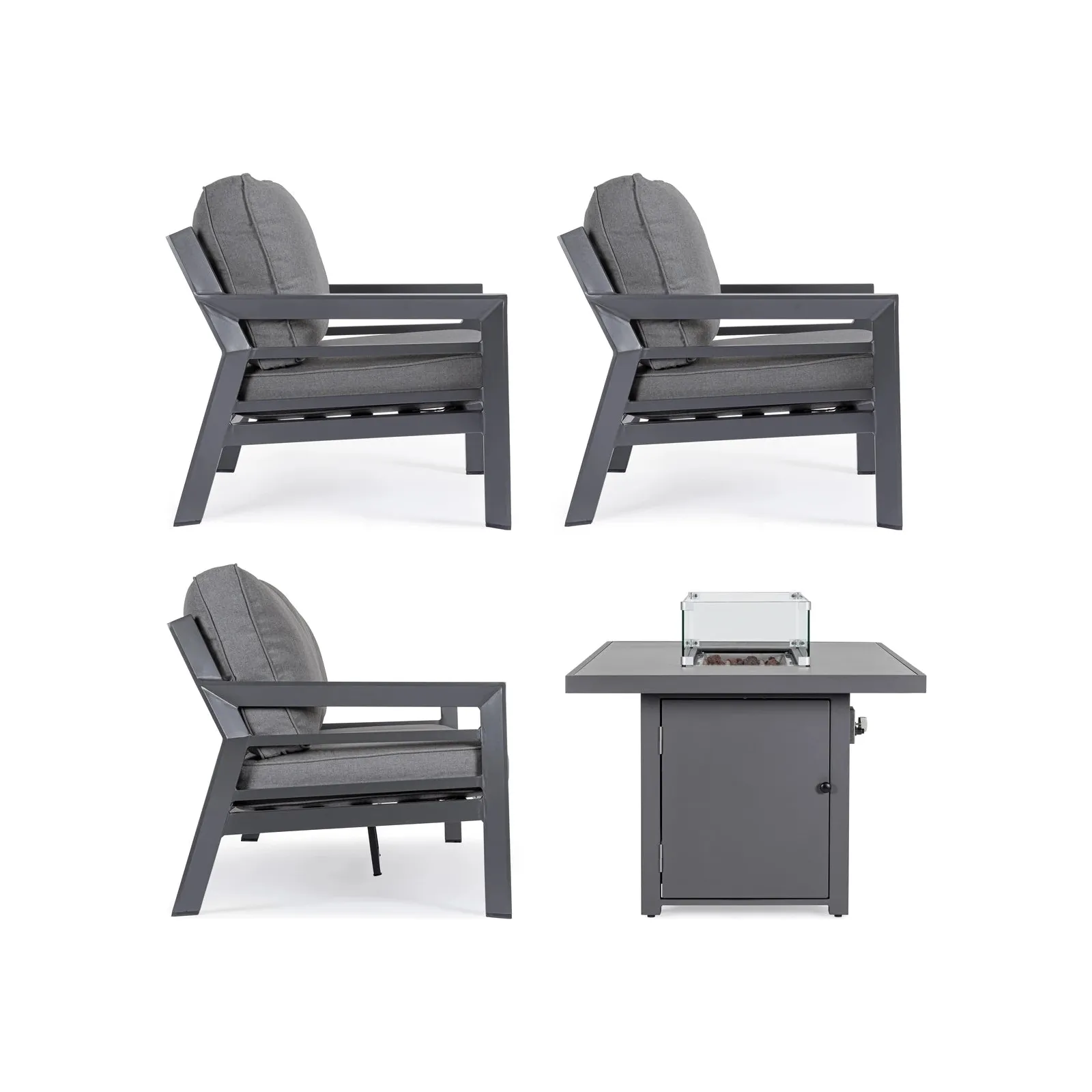Hendrix Sofa Set 4 Anthrazit mit Kissen - Image 10