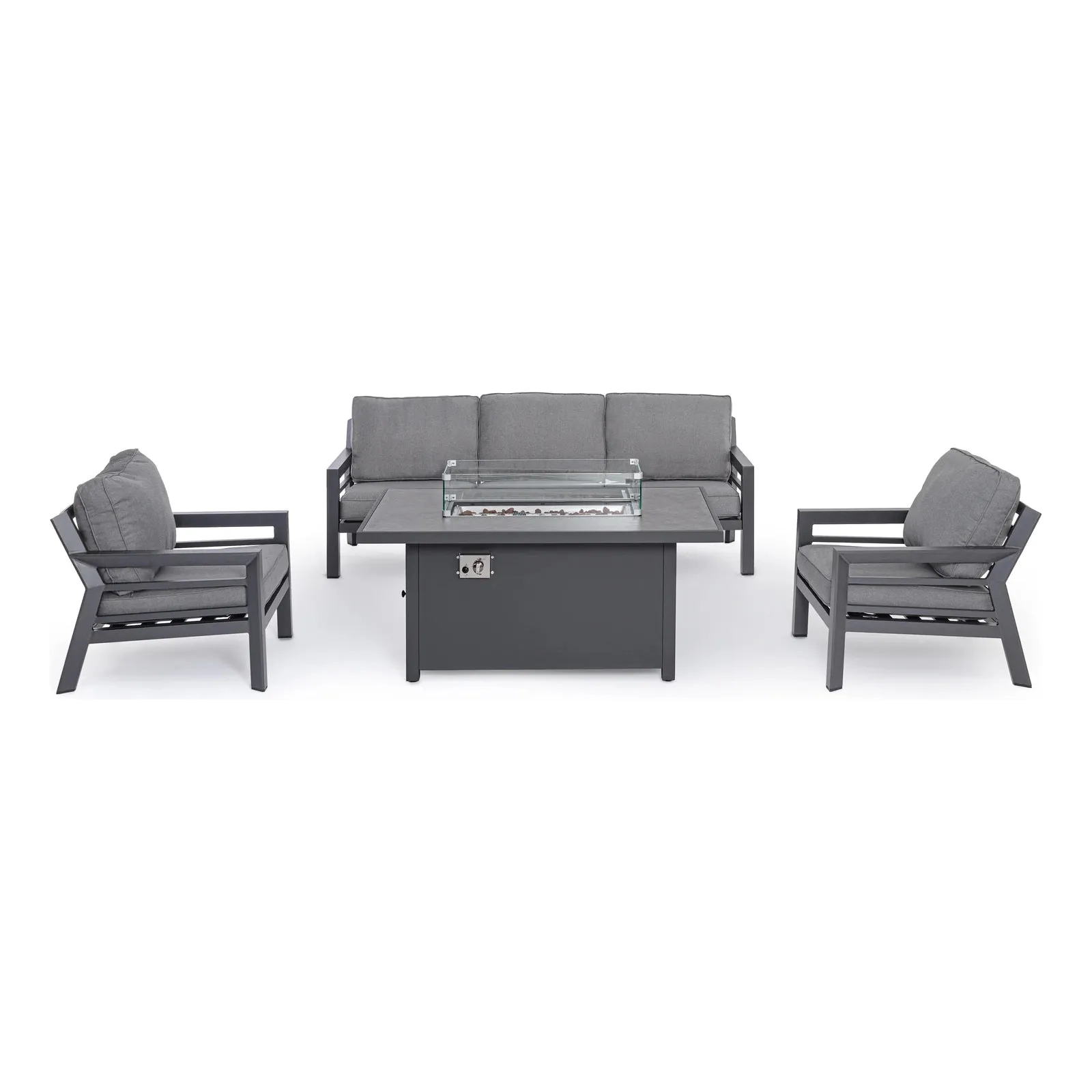 Hendrix Sofa Set 4 Anthrazit mit Kissen - Image 7
