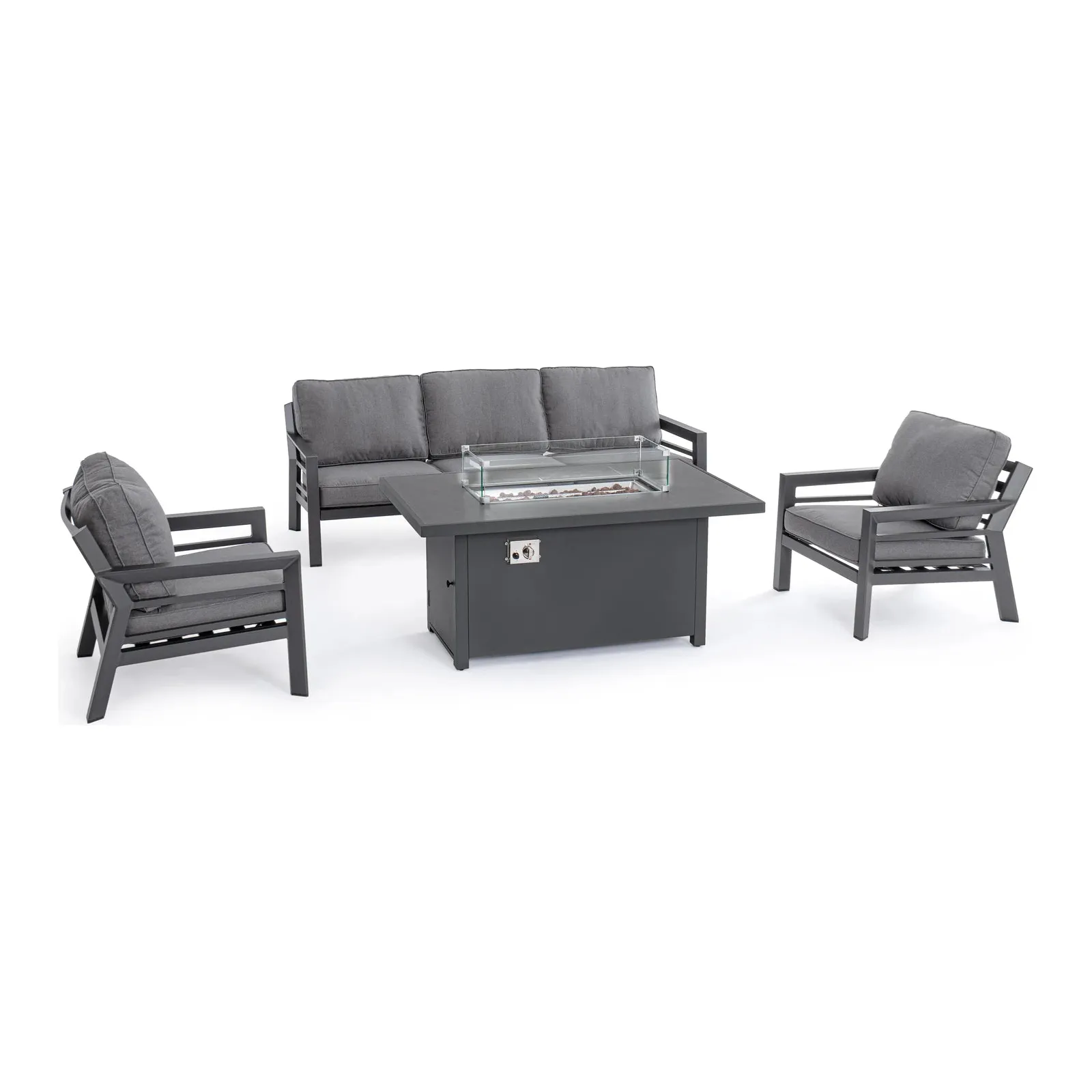 Hendrix Sofa Set 4 Anthrazit mit Kissen - Image 8